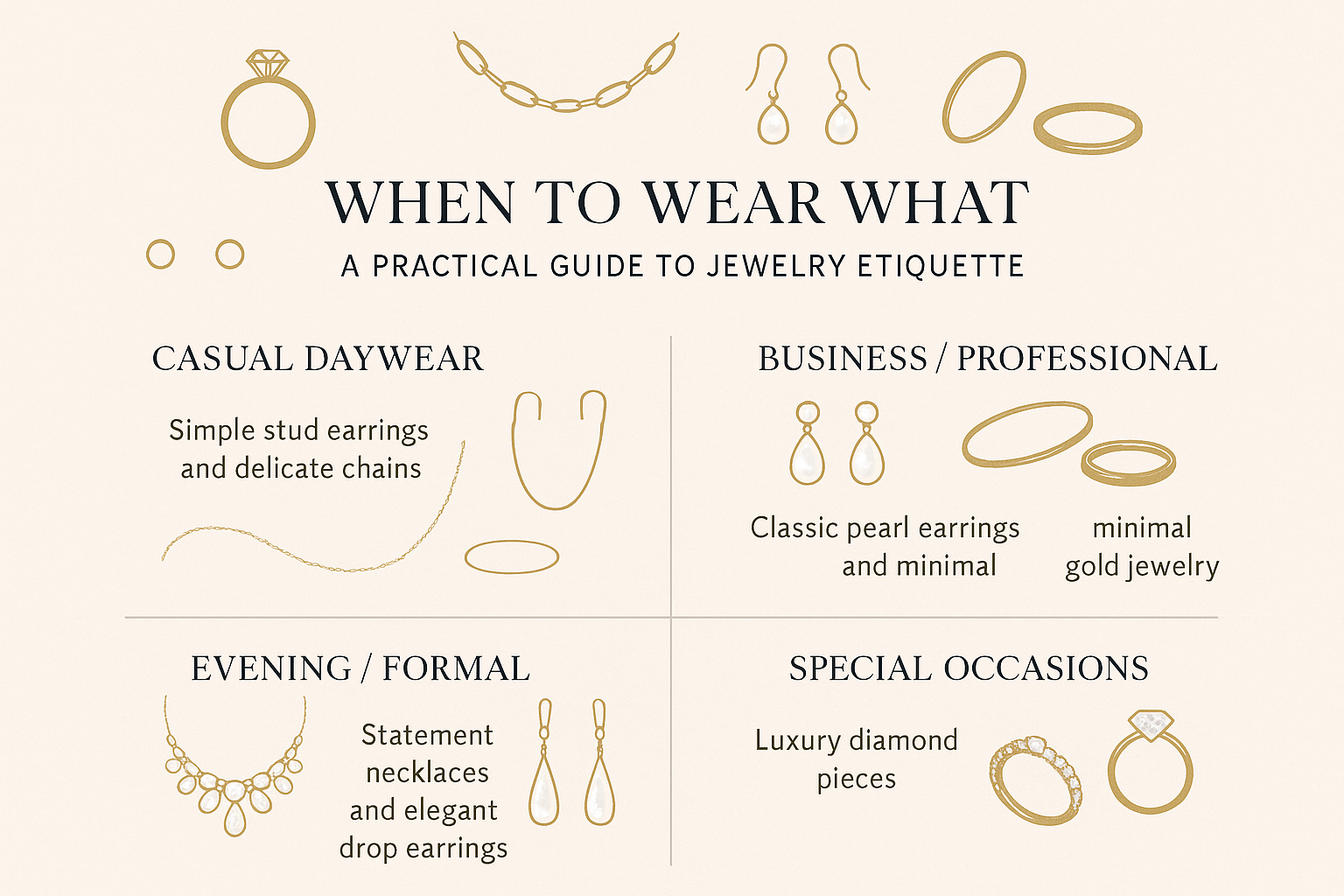 When to Wear What: A Practical Guide to Jewelry Etiquette Leon Diamond When to Wear What: A Practical Guide to Jewelry Etiquette Leon Diamond