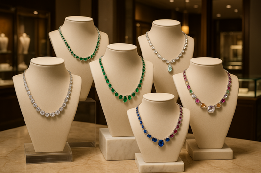 Different Gemstone Shape Tennis Bracelets - Leon Diamond