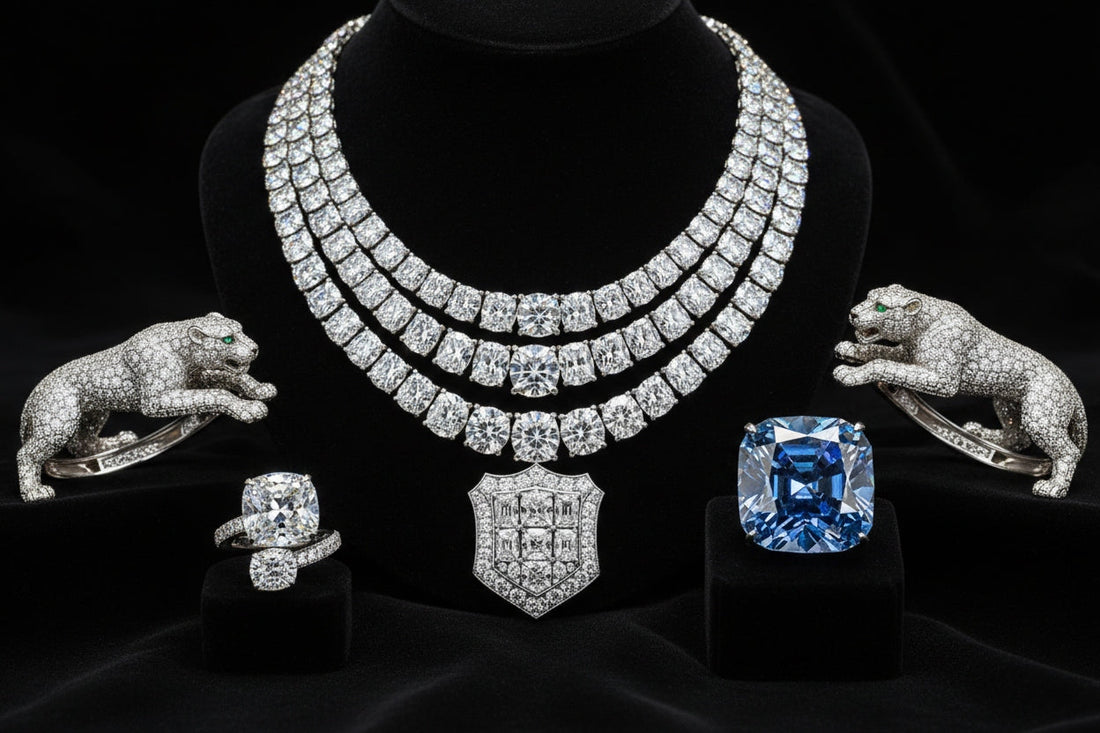 Cartier diamonds showcasing timeless luxury and craftsmanship, featuring iconic pieces from Patiala Necklace to Panthère collection.