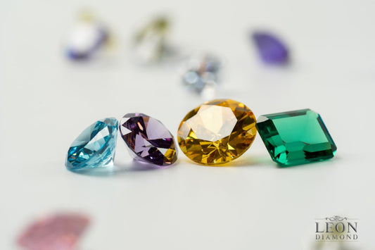 Colored Gemstone for Engagement Rings - Leon Diamond 