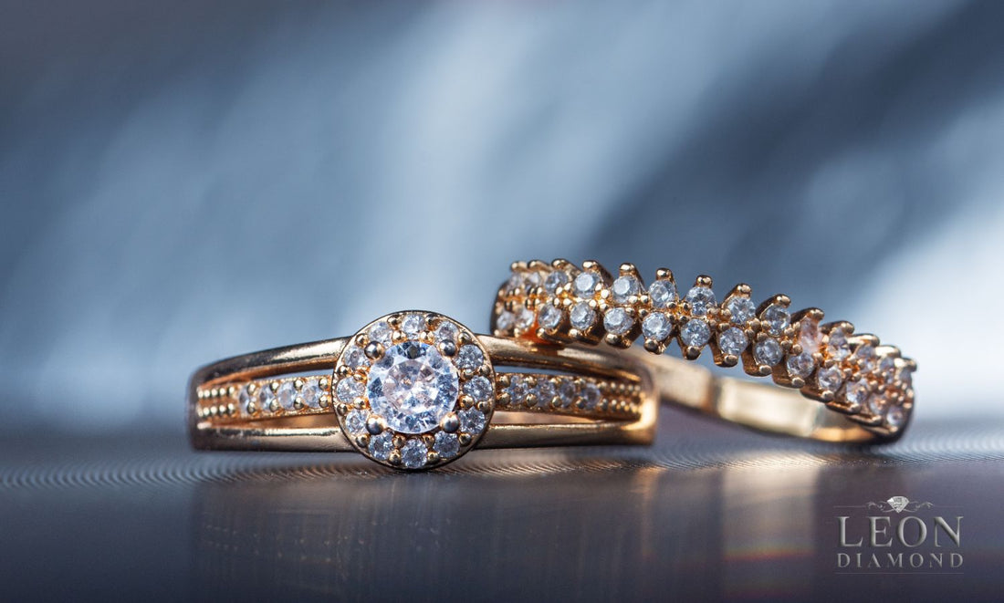 Wedding Rings for His and Her - Leon Diamond 
