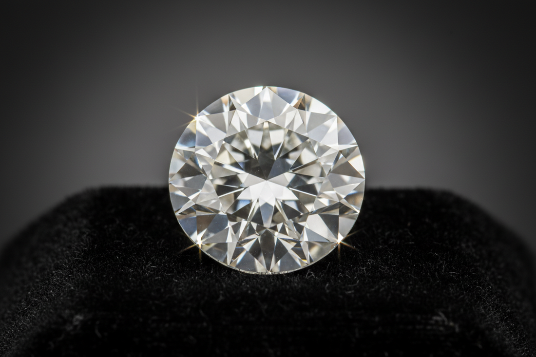 Luxury-grade diamond showcasing flawless brilliance, ideal cut, and exceptional clarity under studio lighting.