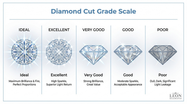 Diamond Cut Chart Guide: Grades and Shapes for 2026 – Leon Diamond