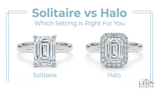 Solitaire vs halo emerald cut diamond engagement rings comparison for choosing the right setting