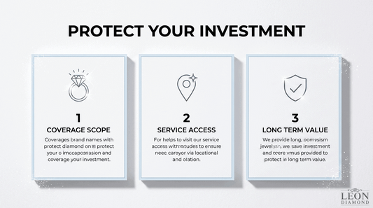 Jewelry warranty comparison guide highlighting coverage scope, service access, and long-term value for protecting an engagement ring investment.