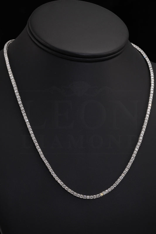 14K White Gold Diamond Tennis Chain 8.0Ct Chains