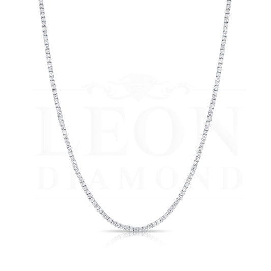 14K White Gold Diamond Tennis Chain 8.0Ct Chains