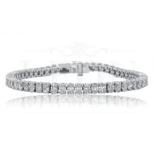 14K White Gold Oval Cut Diamond Tennis Bracelets 8.07Ct Bracelets