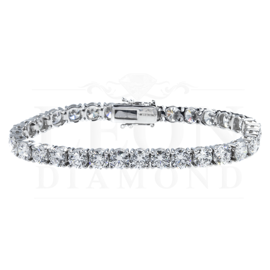 14K White Gold Round Diamond Tennis Bracelet 20.08Ct Bracelets