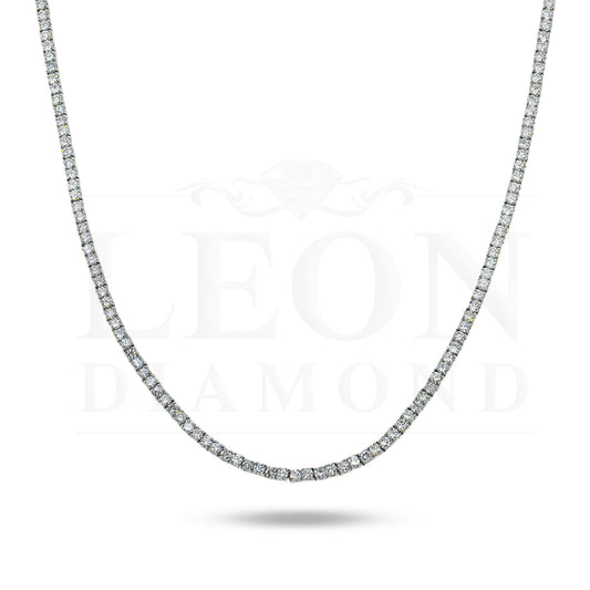 14K White Gold Round Diamond Tennis Chain 23.53Ct Chains