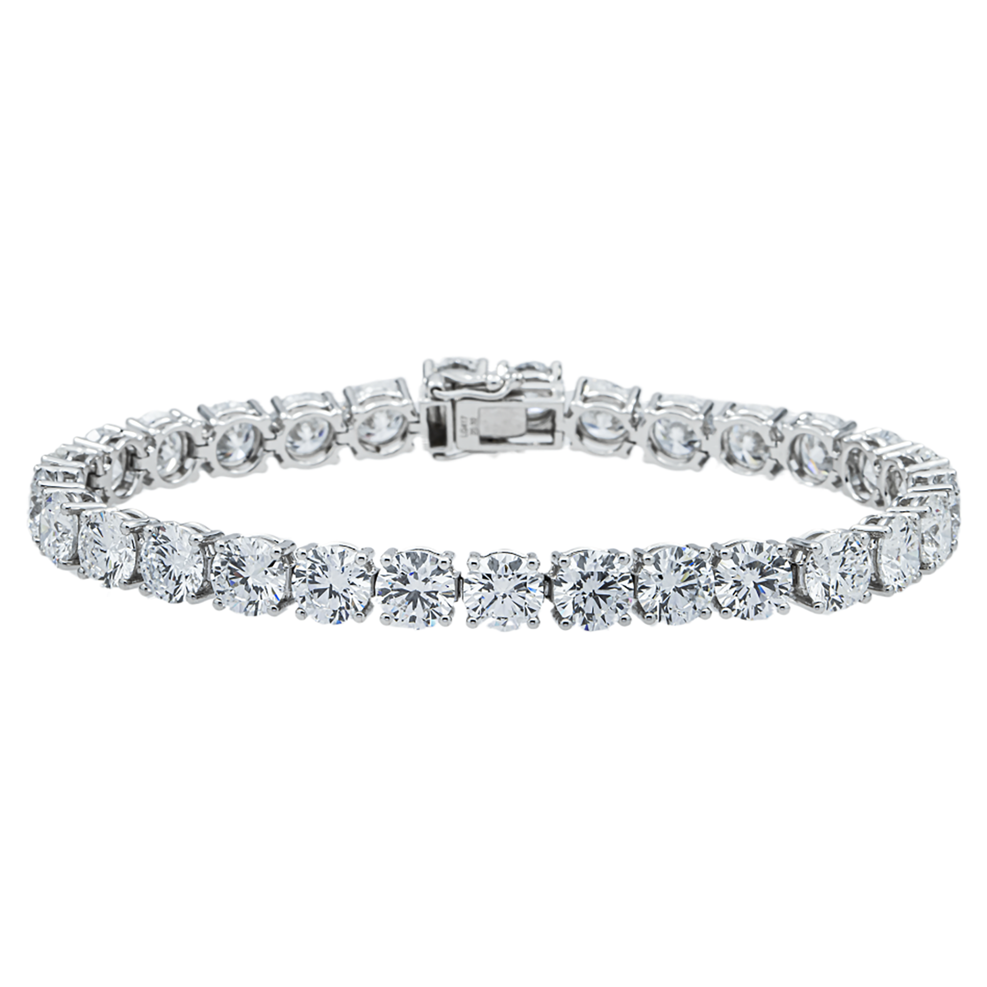 White Gold Round Diamond Tennis Bracelet 20.32ct
