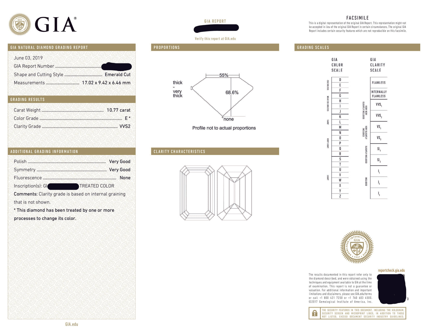 Hall Of Mirrors GIA Platinum 10.77ct Emerald Cut Diamond Engagement Ring 13.68ctw