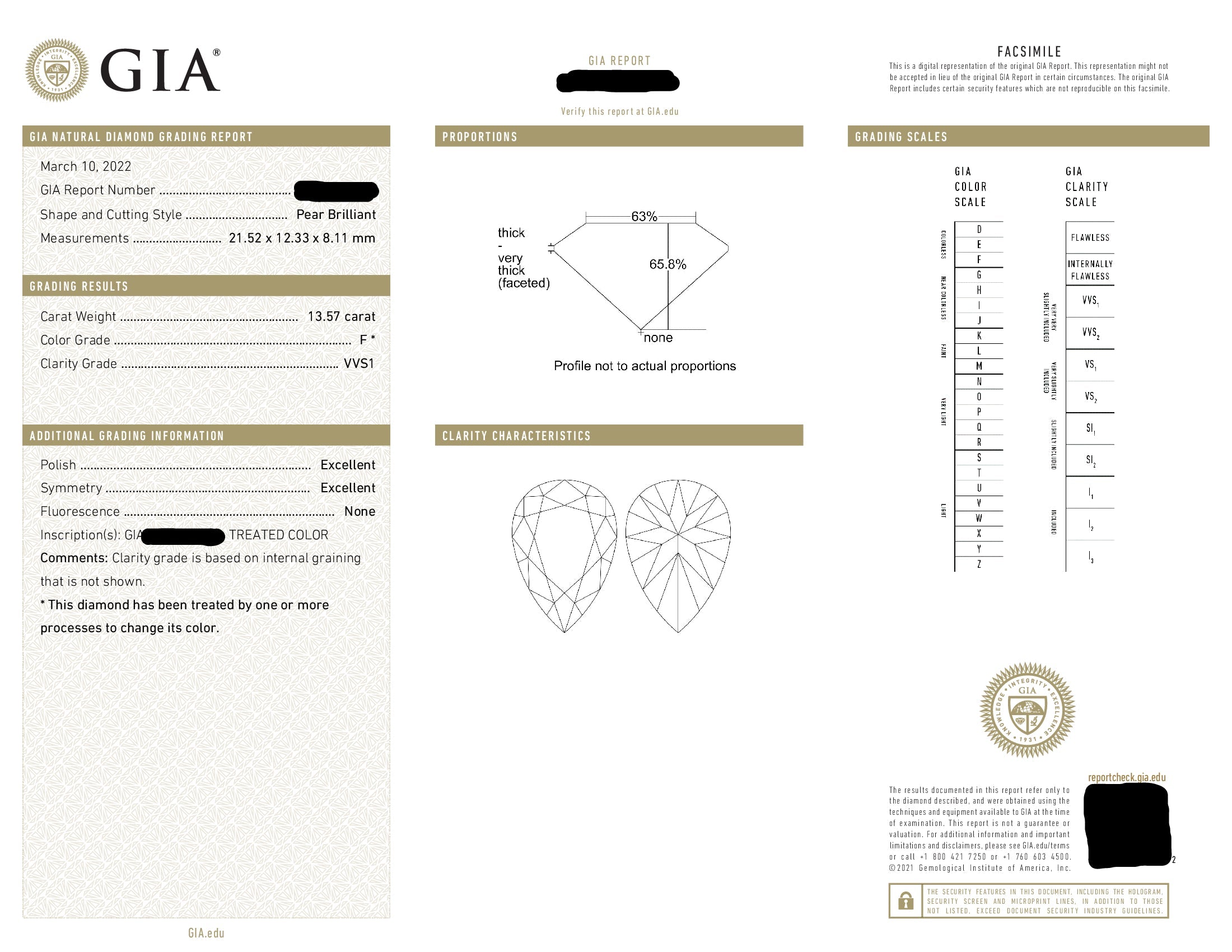 Gia Platinum 13.57Ct Triple Pear Cut Diamond Engagement Ring 15.61Ctw Bridal