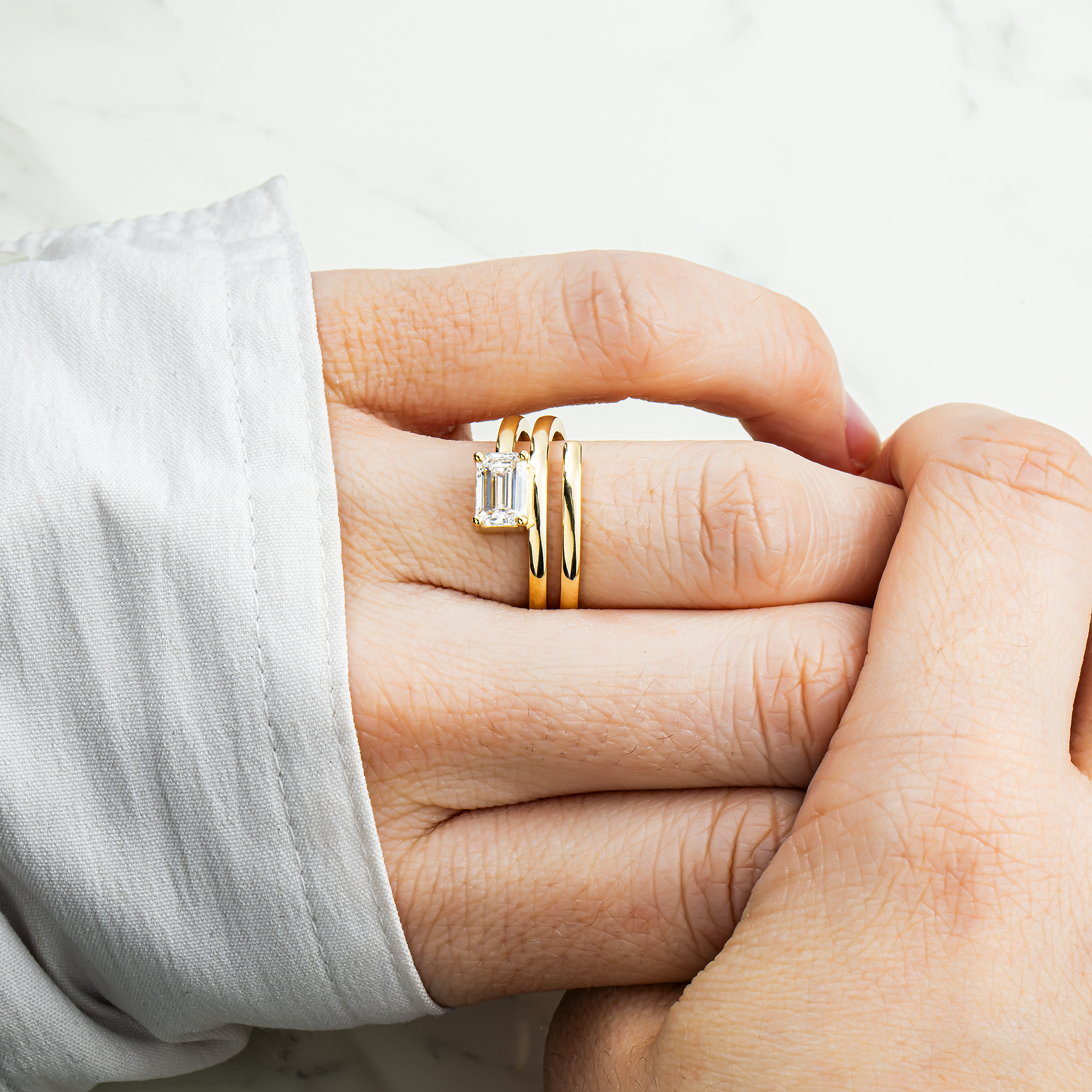 14K Yellow Gold Emerald Diamond Spiral Wrap Ring 1.09ct