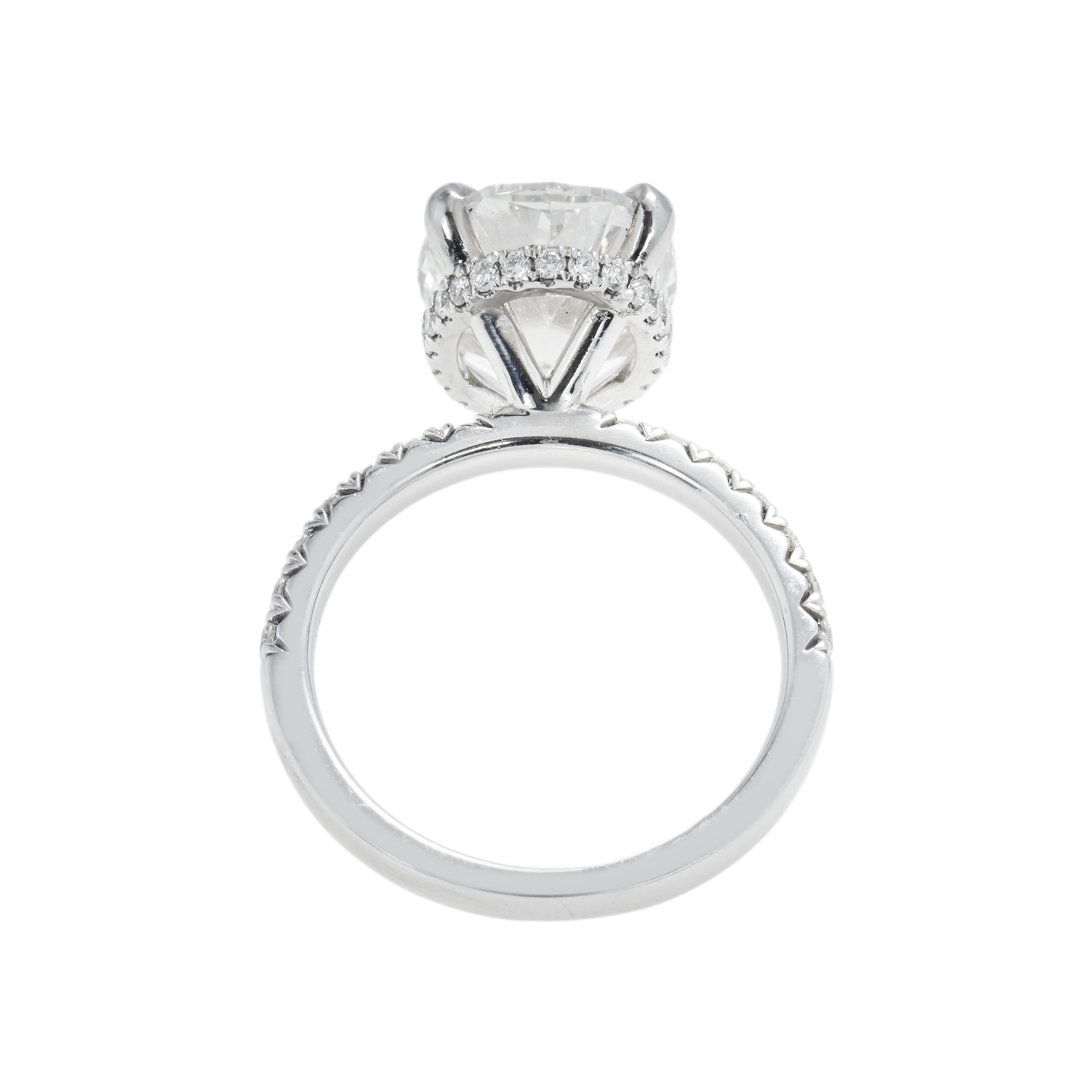 Gia Platinum 5.10Ct Oval Cut Diamond Engagement Ring 5.50Ctw Bridal