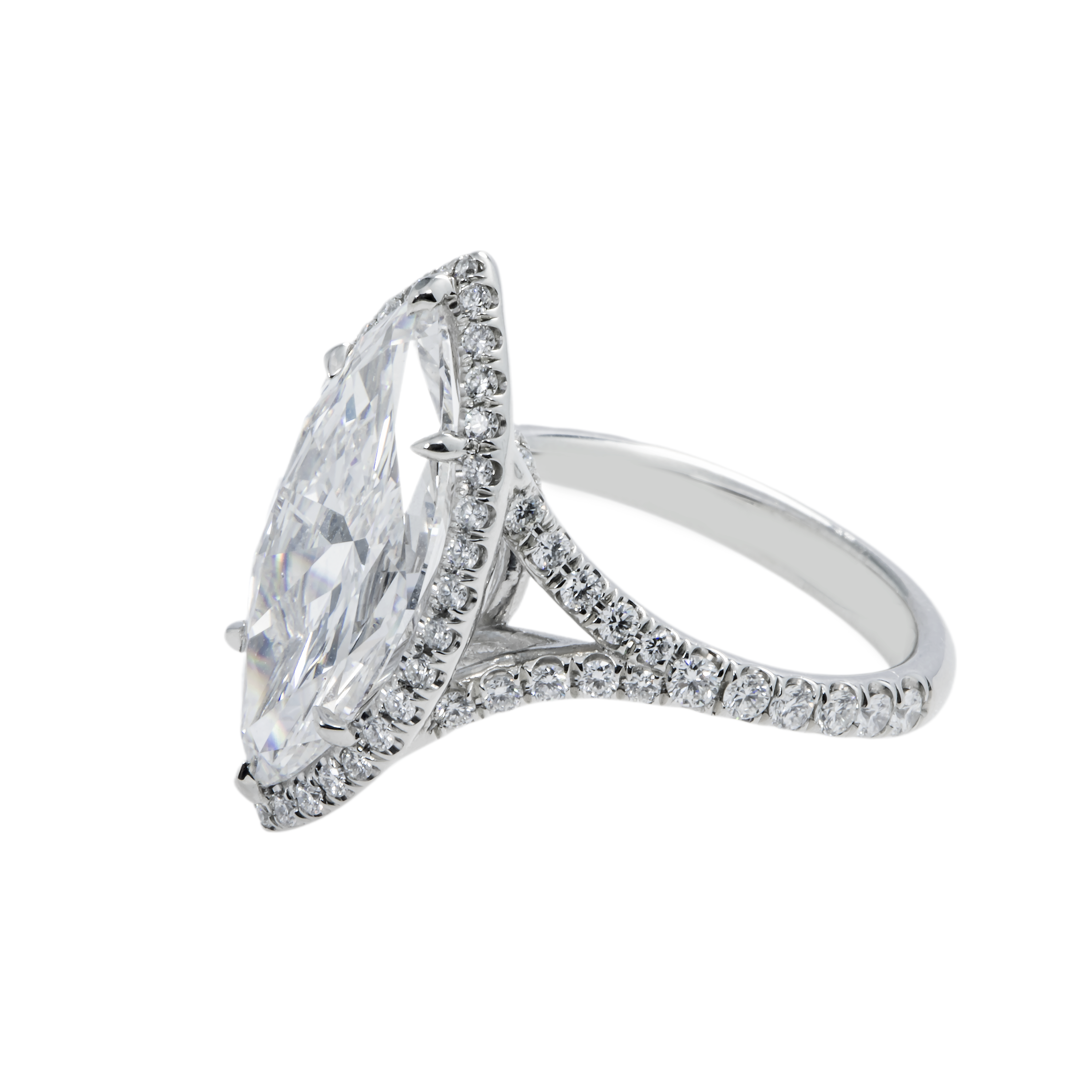 Gia Platinum 5.05Ct If Marquise Cut Diamond Engagement Ring 6.05Ctw Bridal