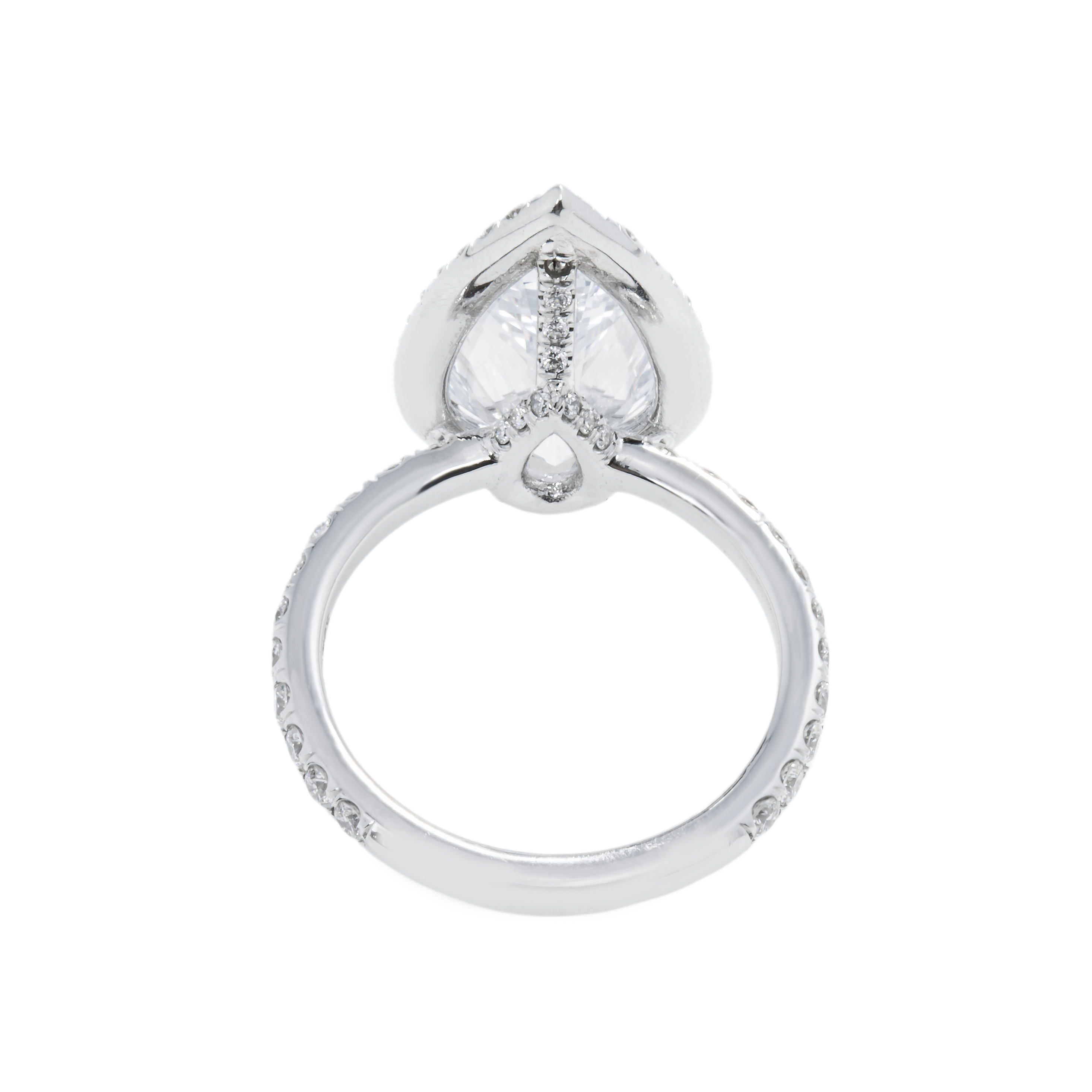 Gia Platinum 5Ct Pear Cut Diamond Engagement Ring 6Ctw Bridal