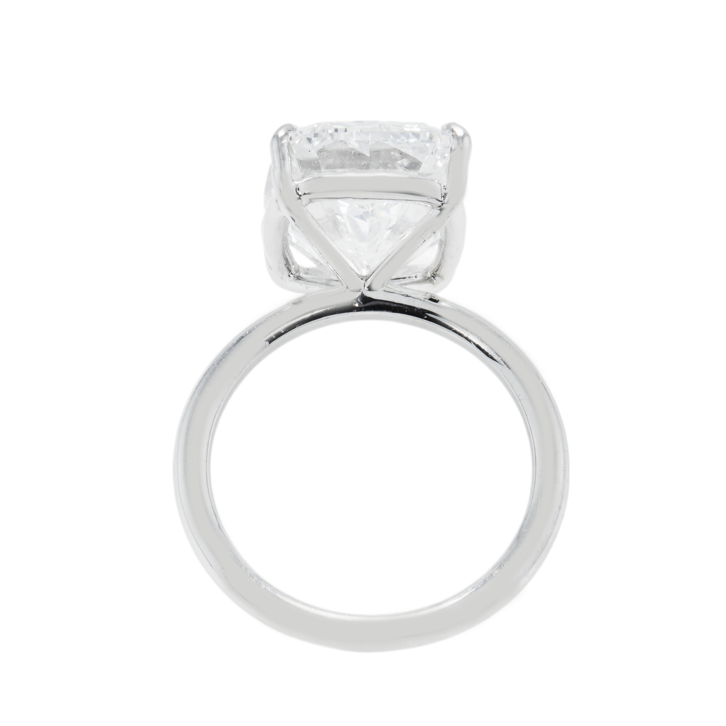 Gia Platinum Solitaire 10.01Ct Cushion Cut Diamond Engagement Ring Bridal