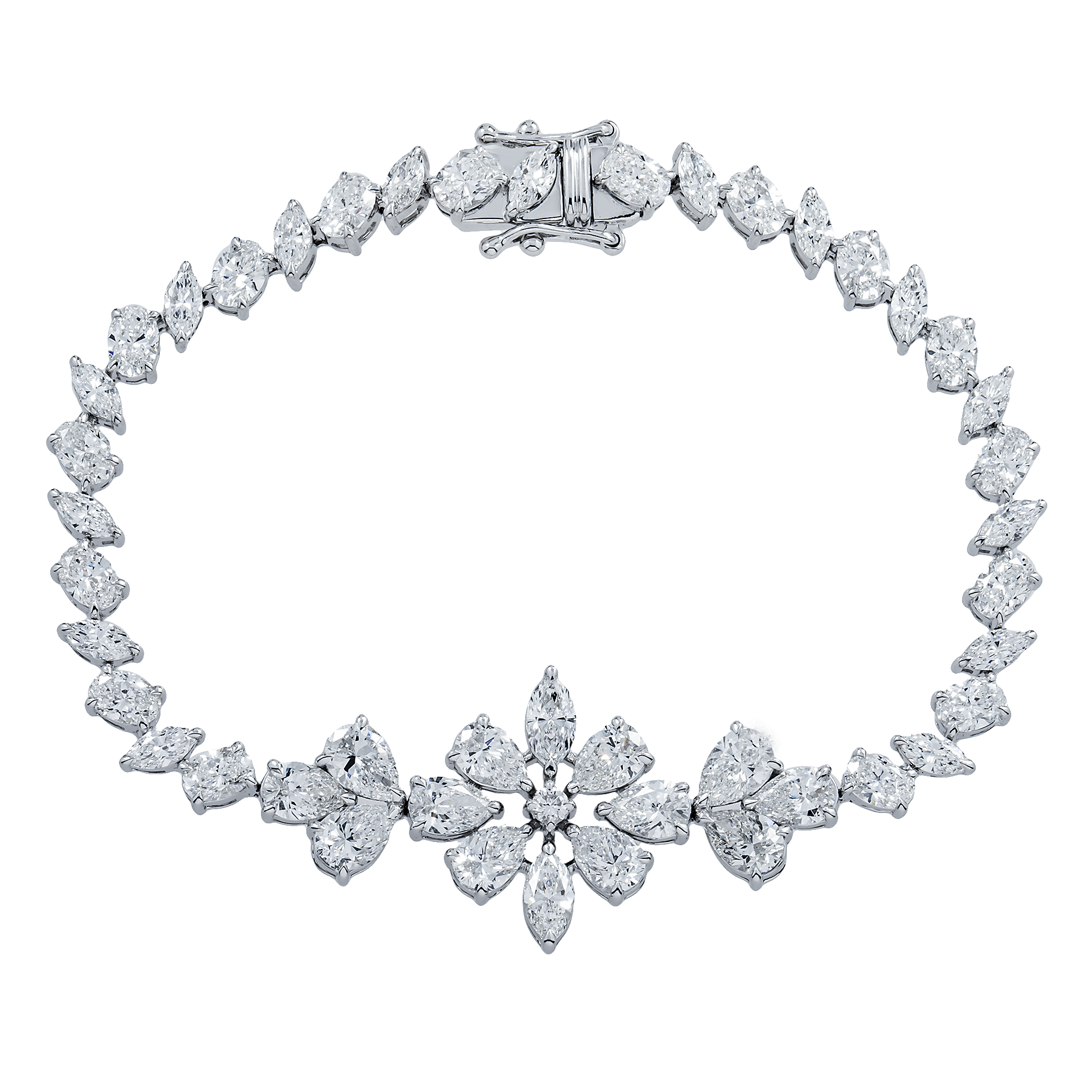 14K White Gold Aurora Diamond Bracelet 11.56ct