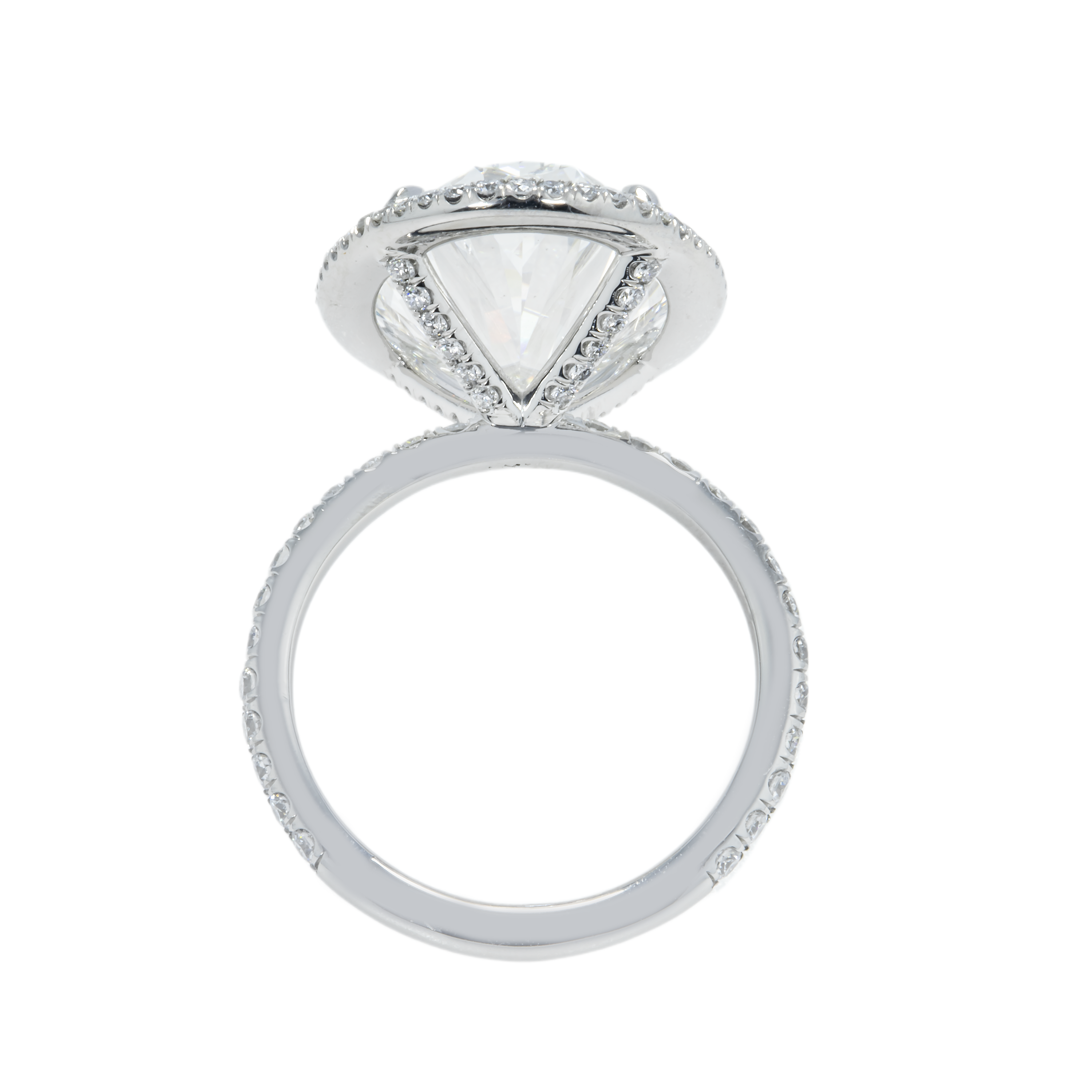 Platinum 10.26Ct Oval Cut Diamond Engagement Ring 11.16Ctw Bridal