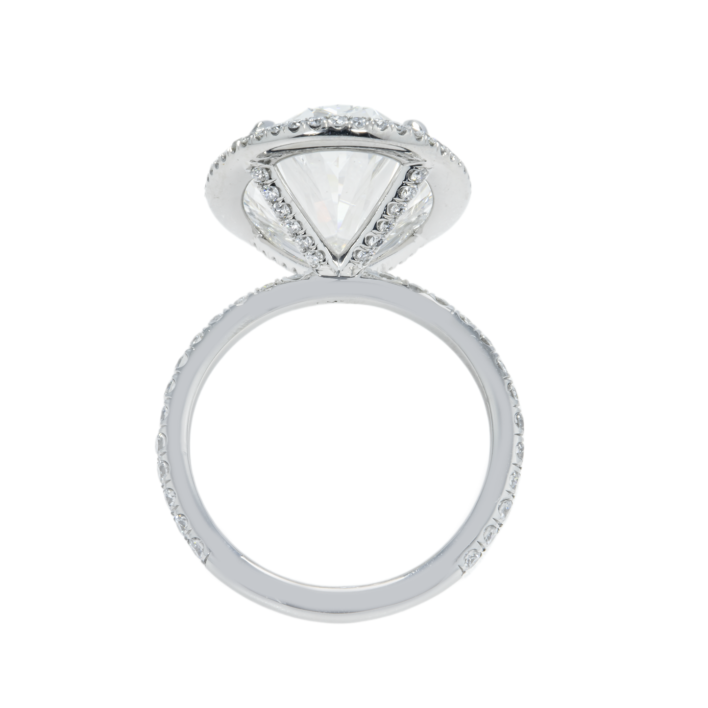 Platinum 10.26ct Oval Cut Diamond Engagement Ring 11.16ctw