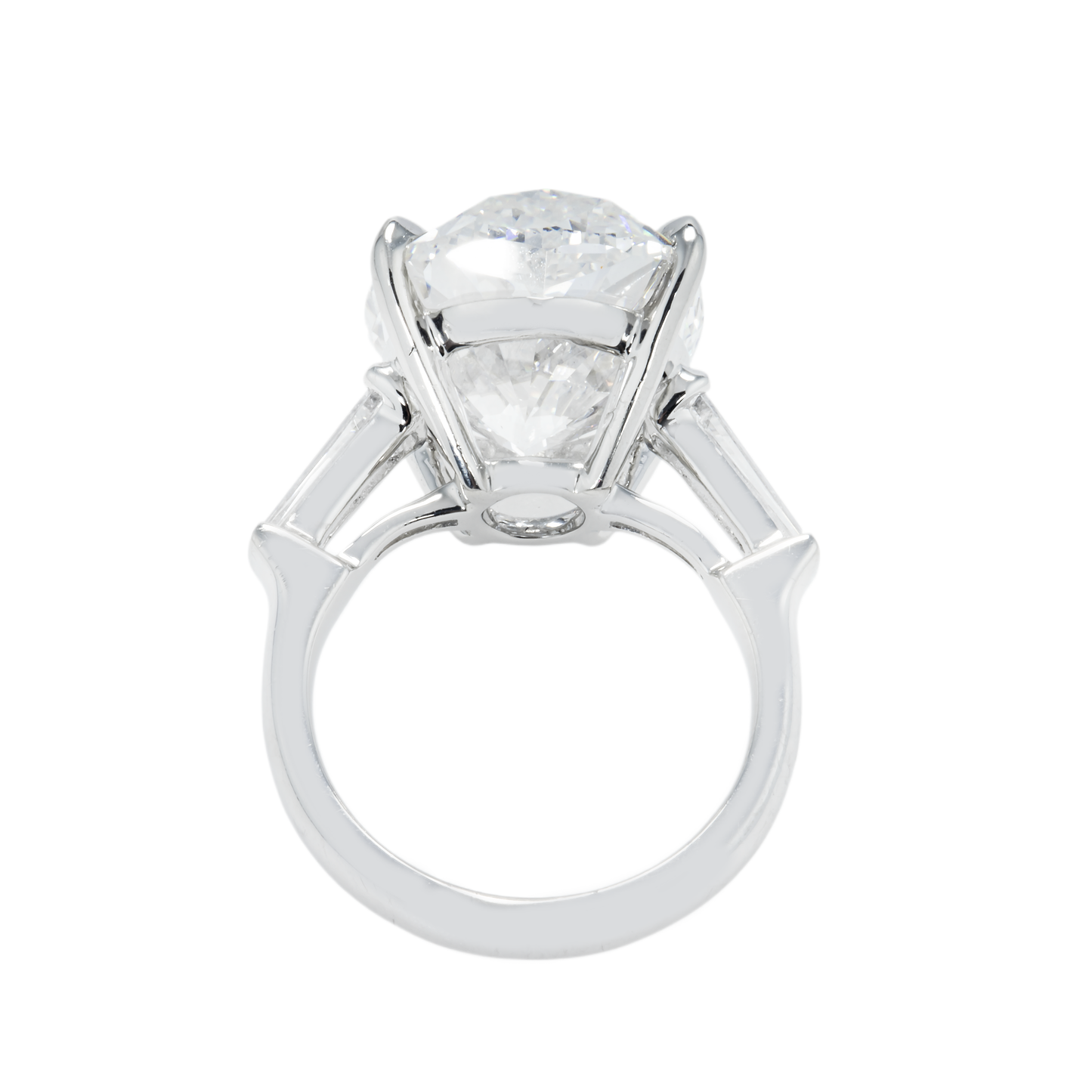 GIA Platinum 13.28ct Oval Cut Diamond Engagement Ring 14.04ctw