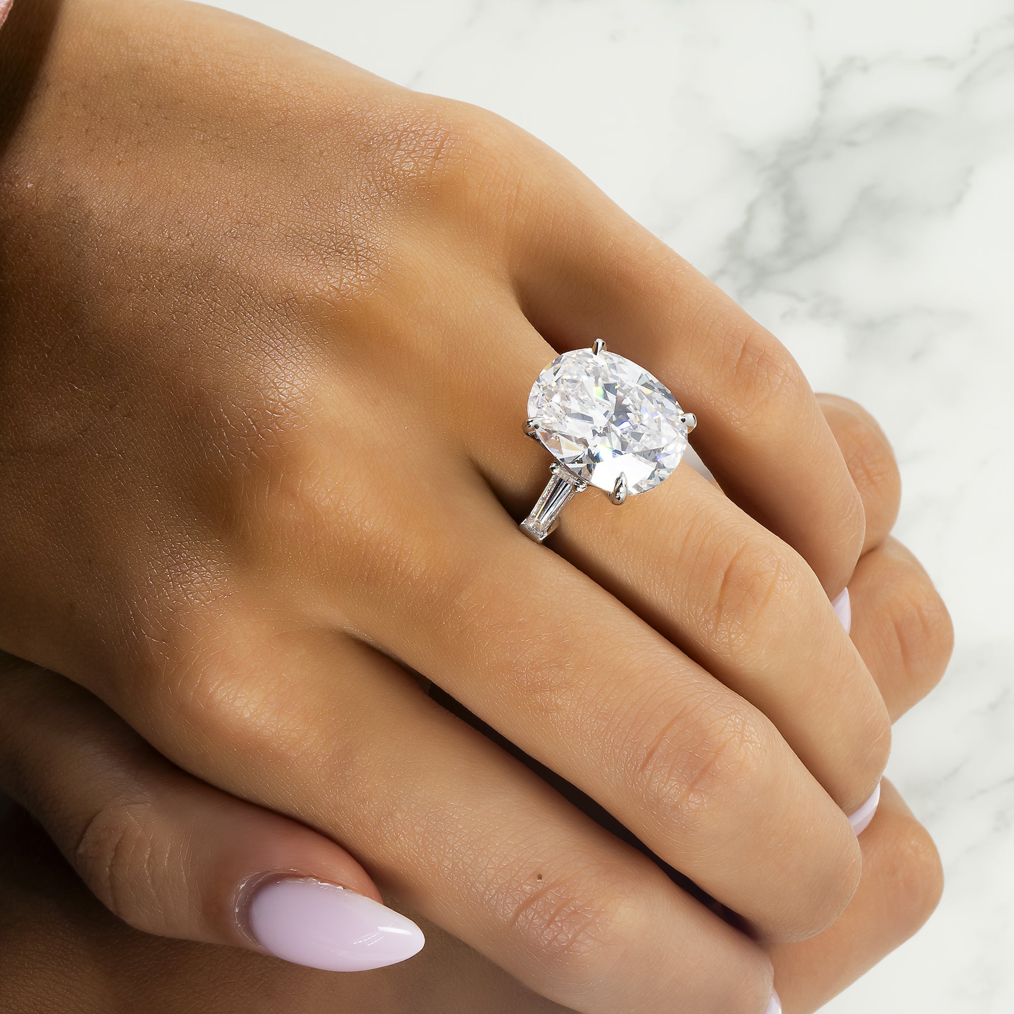Gia Platinum 13.28Ct Oval Cut Diamond Engagement Ring 14.04Ctw Bridal