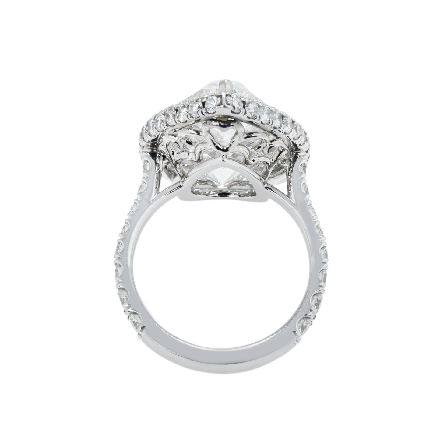 GIA Platinum 13.03ct Pear Cut Diamond Engagement Ring 15.03ct