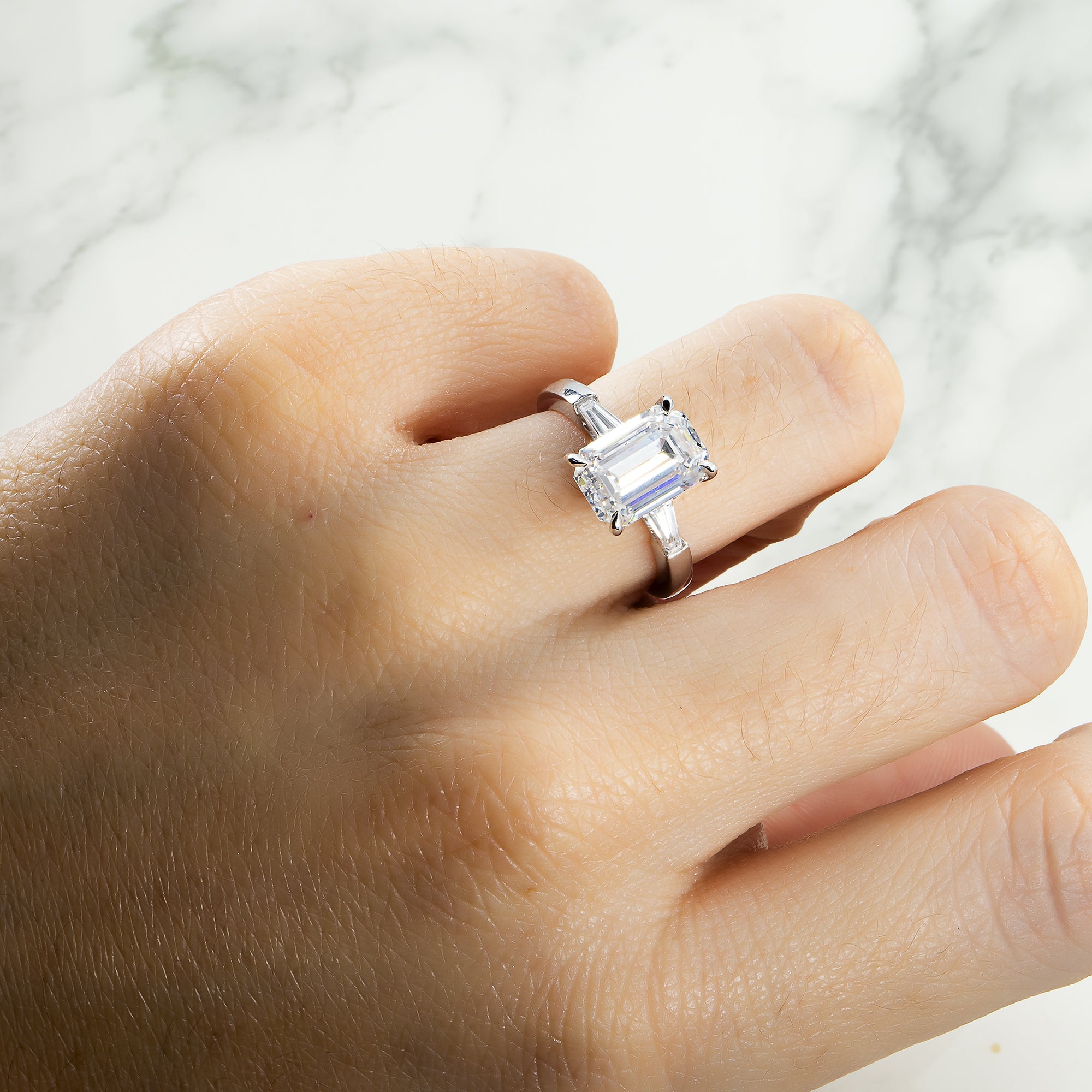 Gia Platinum 4.04Ct Oval Cut Triple Diamond Engagement Ring 4.42Ctw Bridal