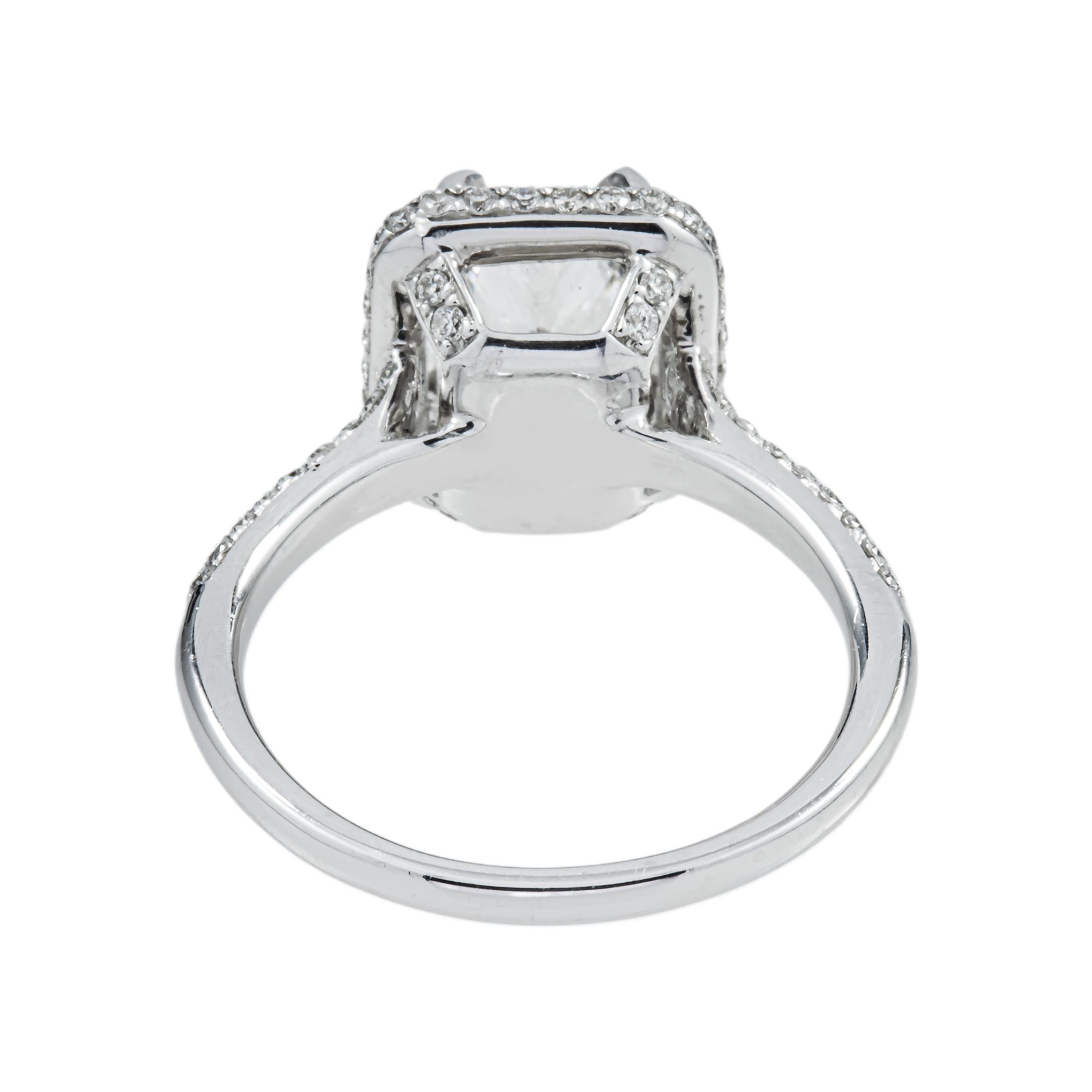 14K White Gold 2.05ct Radiant Diamond Engagement Ring 2.67ctw