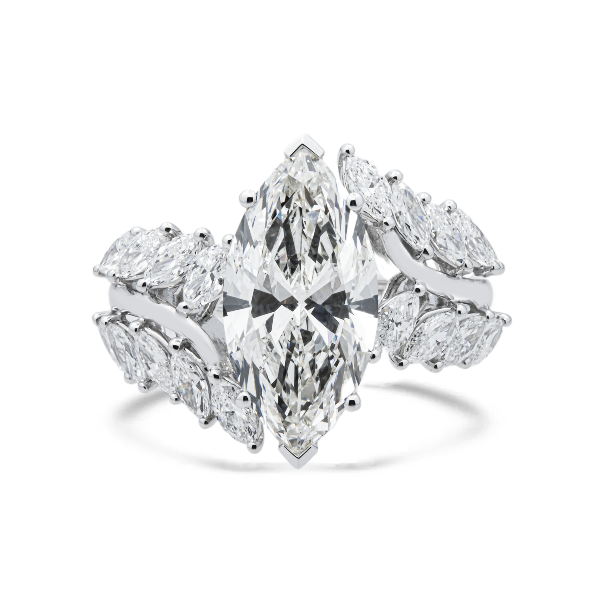 The Eternal Vine - White Gold Marquise Diamond Ring 5.44ctw