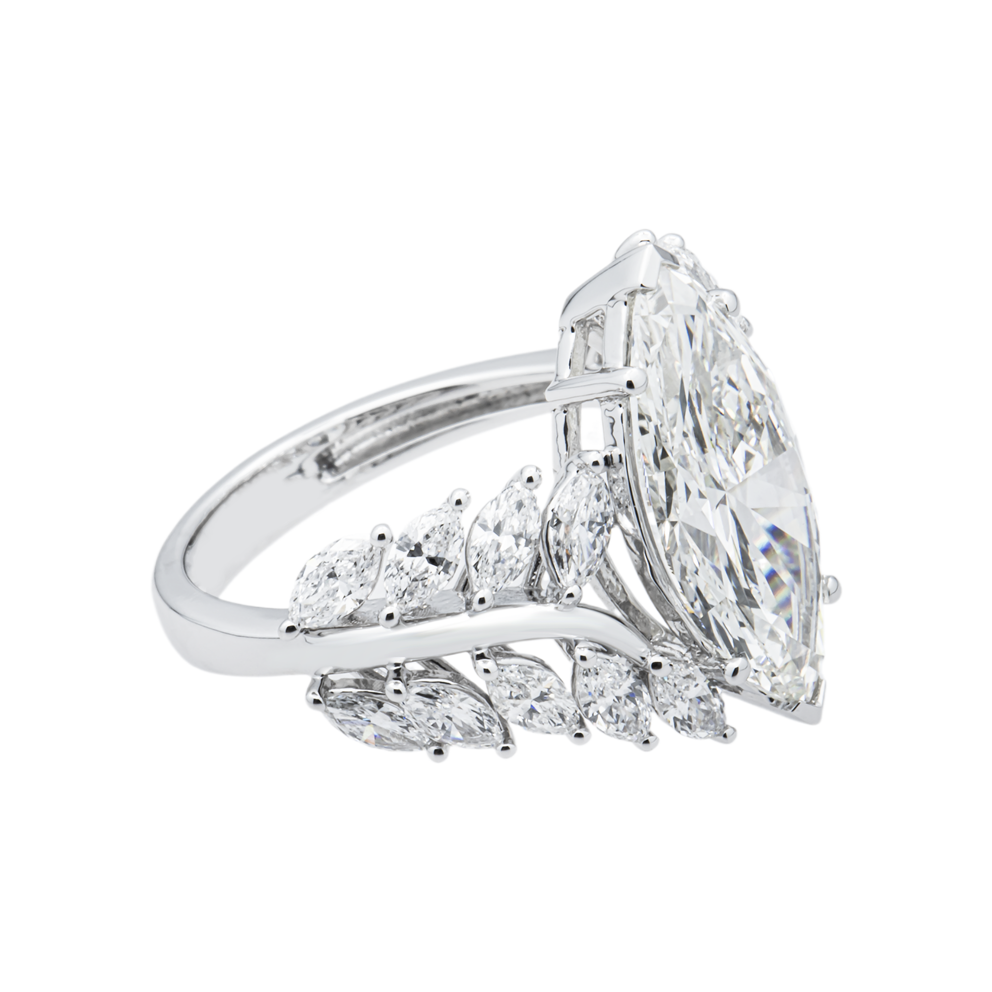 The Eternal Vine - White Gold Marquise Diamond Ring 5.44ctw