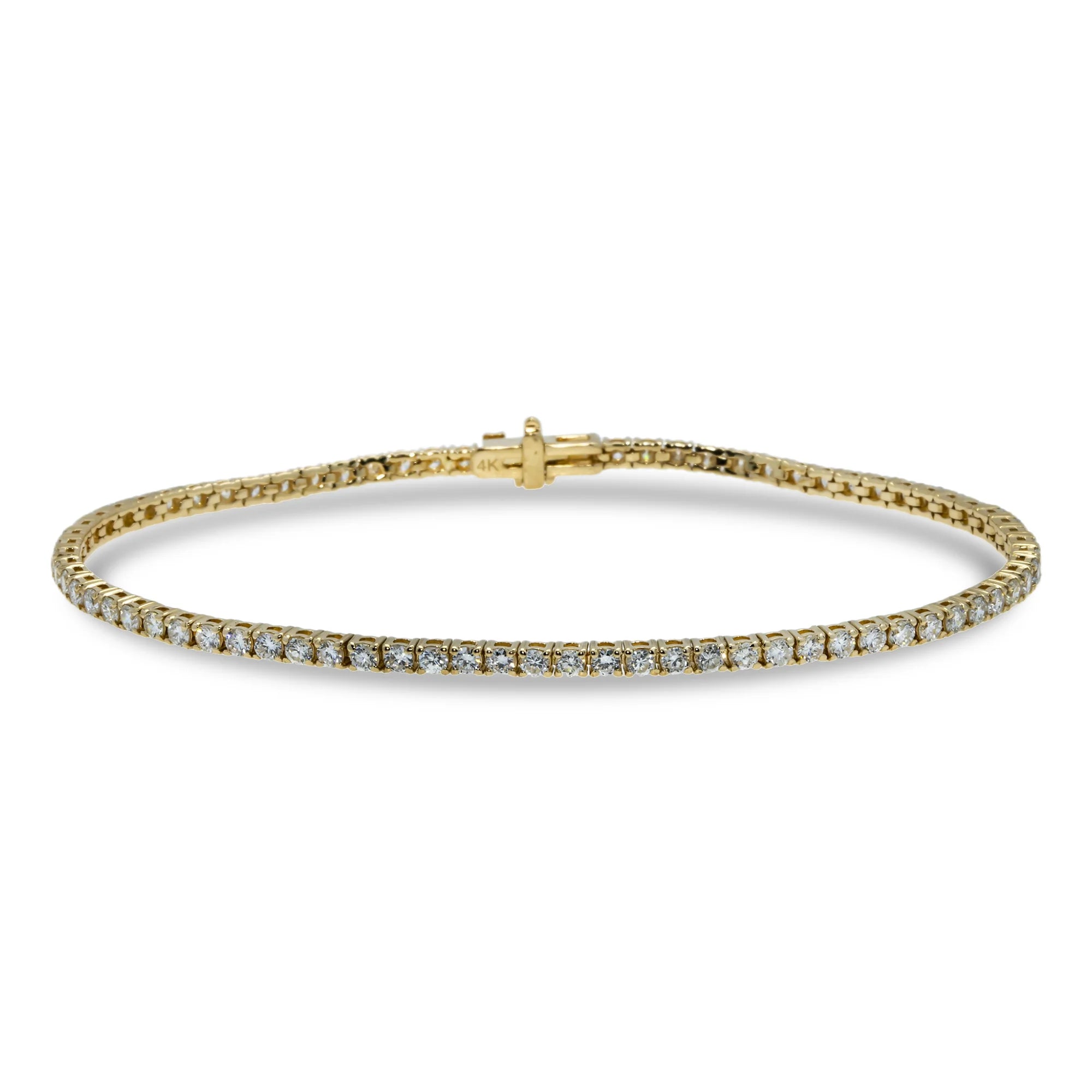 14K Gold Round Diamond Tennis Bracelet 2.0ct (Also available in Yellow or Rose Gold)