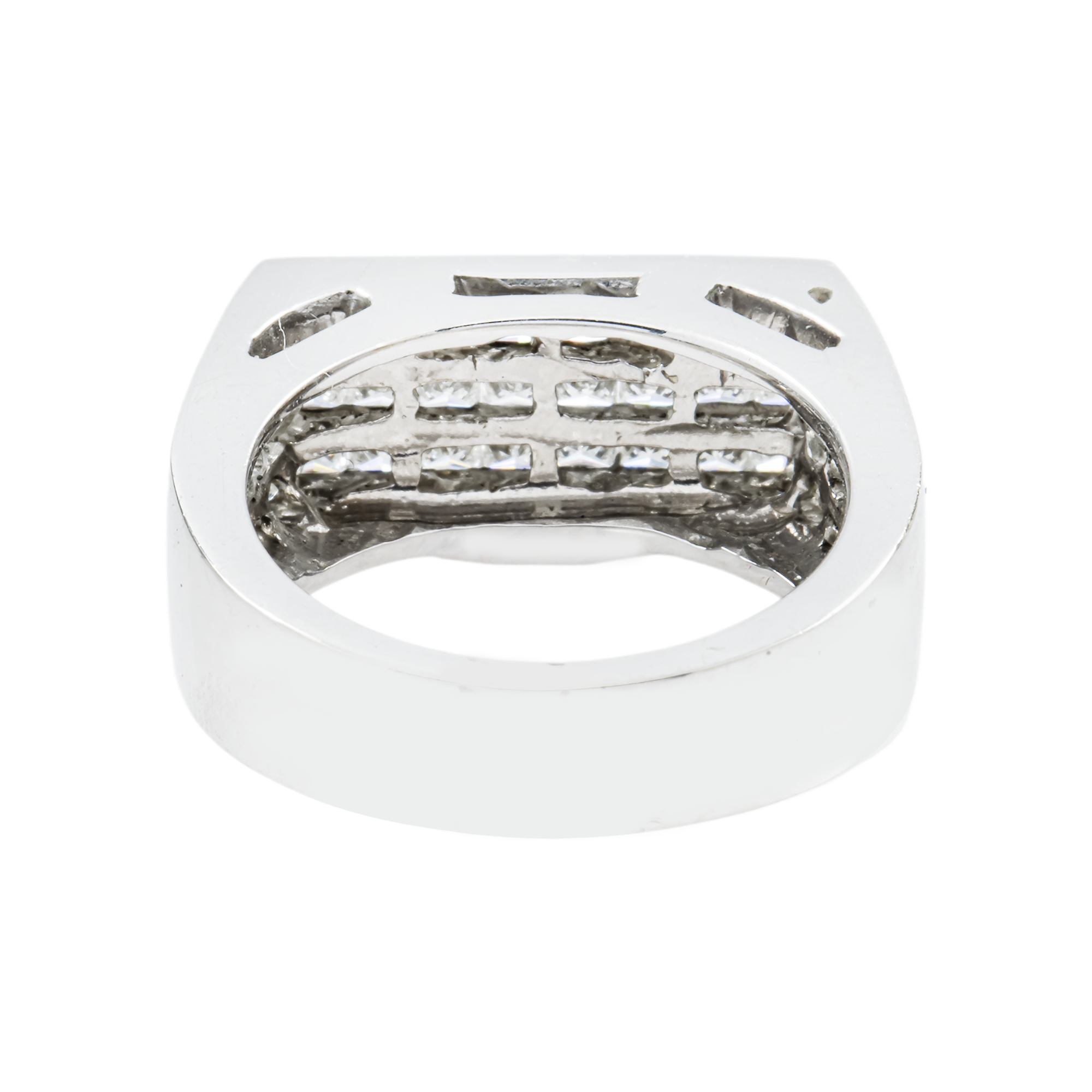 18K White Gold Princess Cut Diamond Ring 1.85ct
