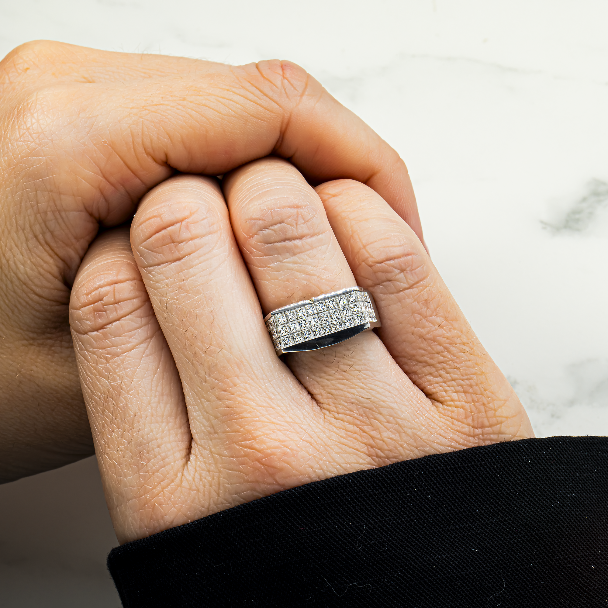 18K White Gold Princess Cut Diamond Ring 1.85ct