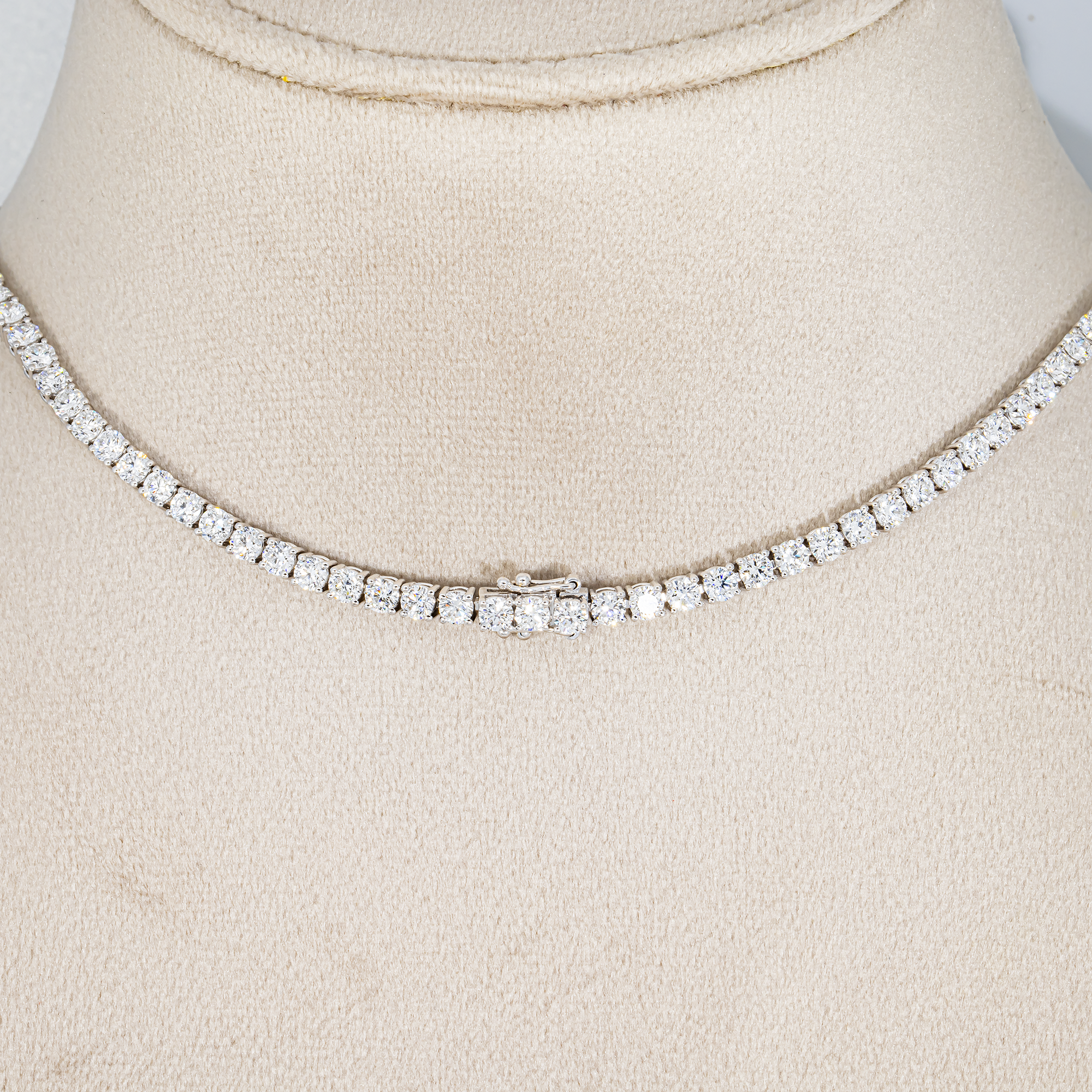White Gold 4.16ct Marquise Fancy Blue Diamond Necklace 24.29ctw