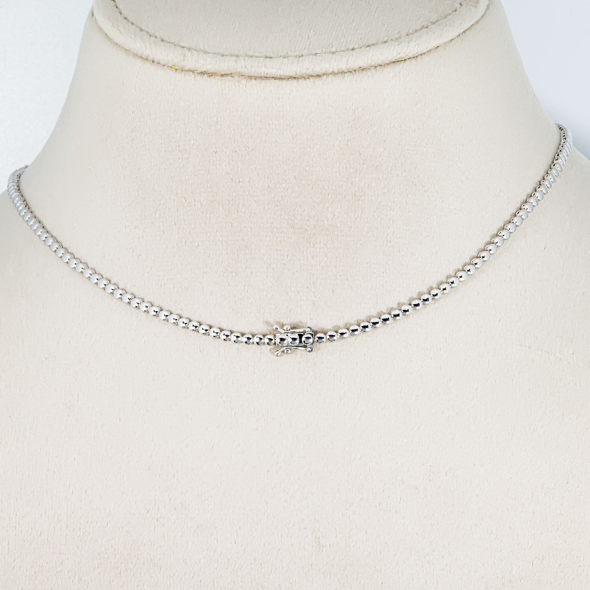 IGI 18K White Gold Marquise & Round Diamond Tennis Chain 13.80ct