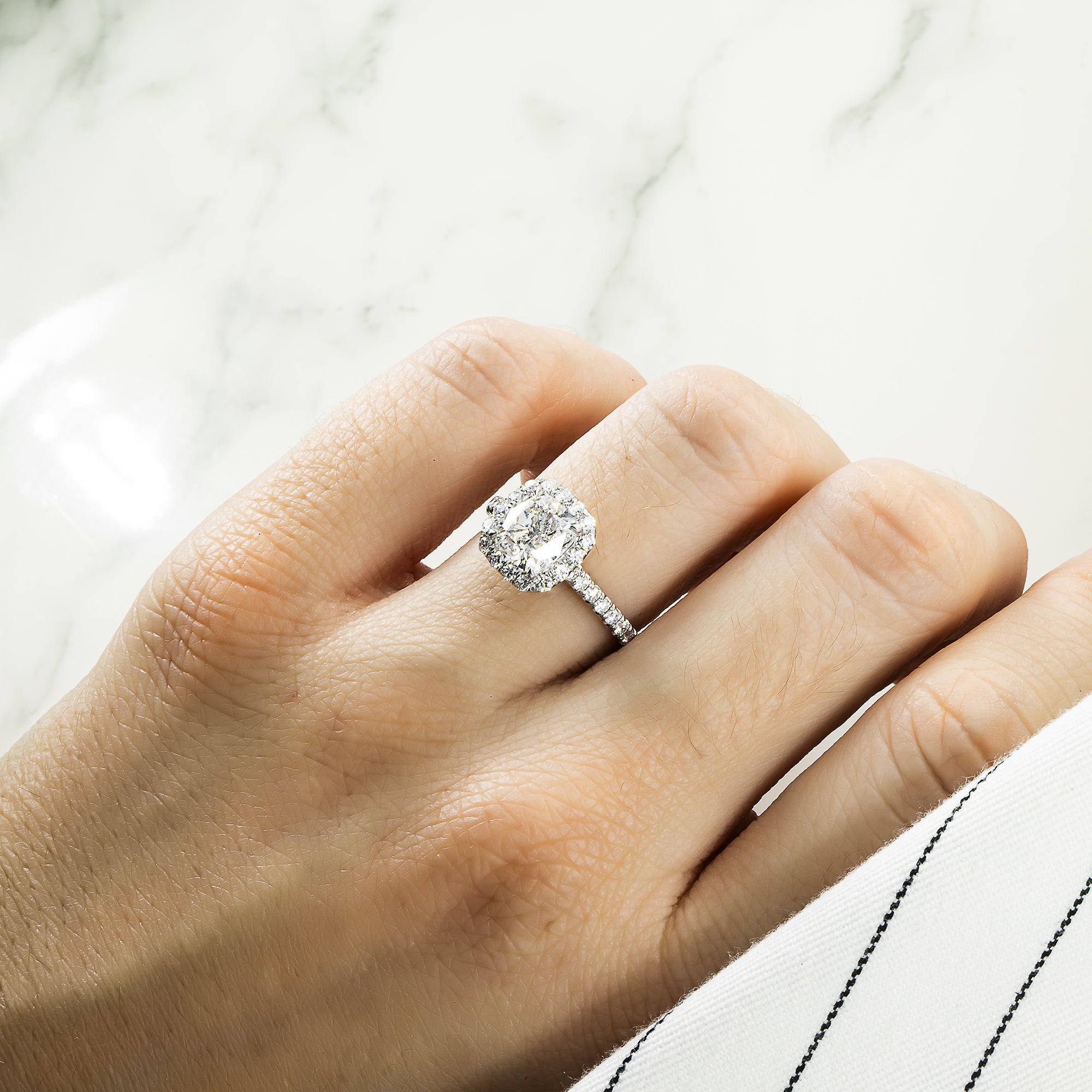 Gia Platinum 2.01Ct Cushion Cut Diamond Engagement Ring W/ Halo 2.86Ctw Bridal