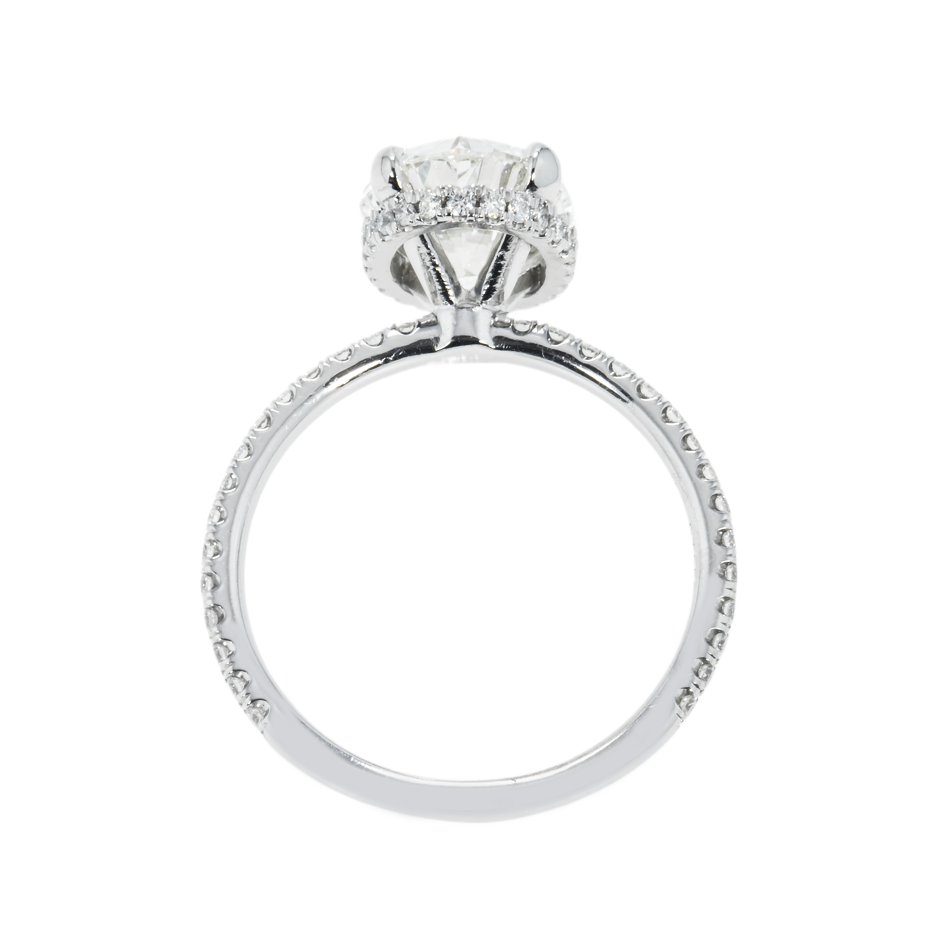 Gia Platinum 2.63Ct Oval Cut Diamond Engagement Ring 2.63Ctw Bridal