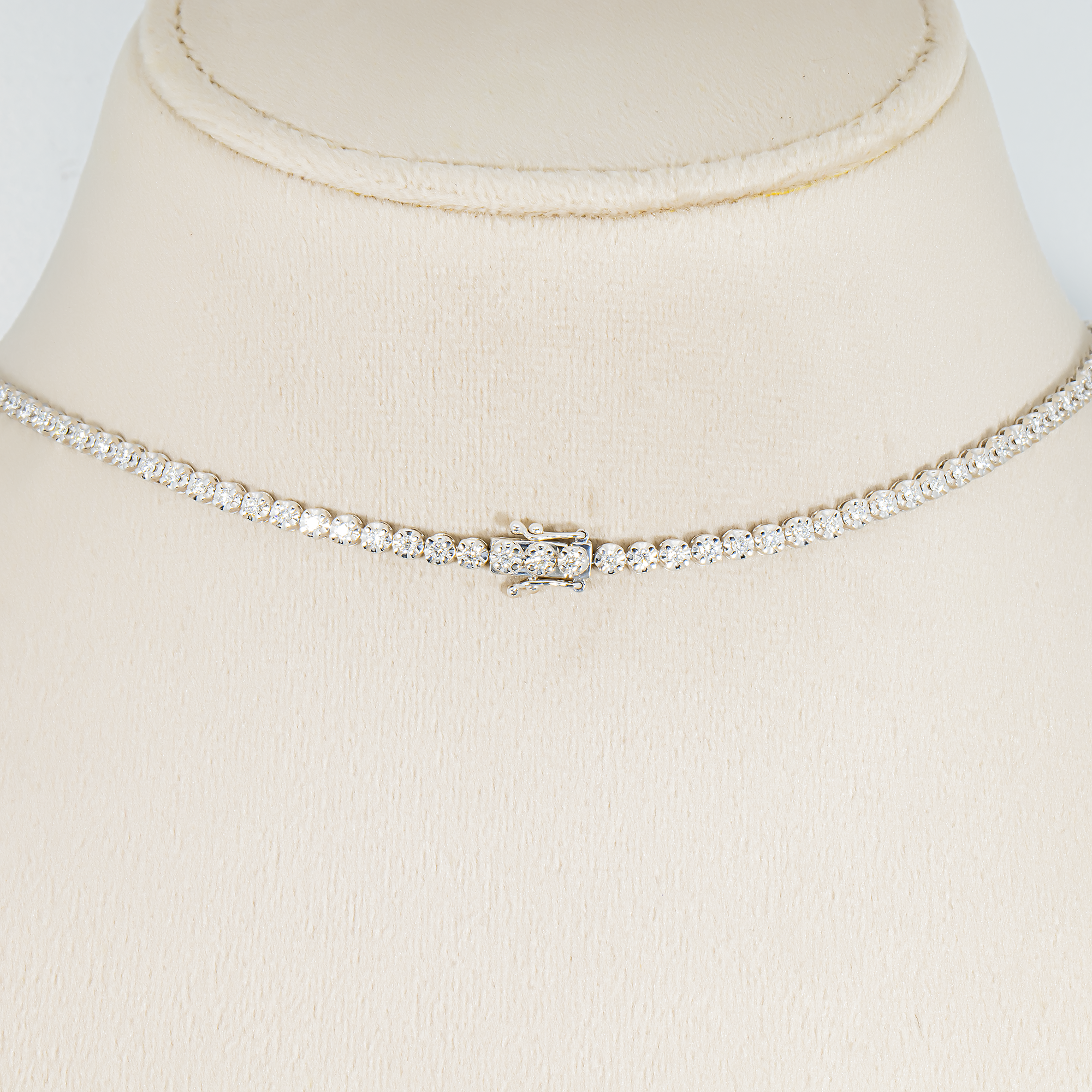 White Gold Multi Cut Emerald & Round Diamond Drop Necklace 22.88ct