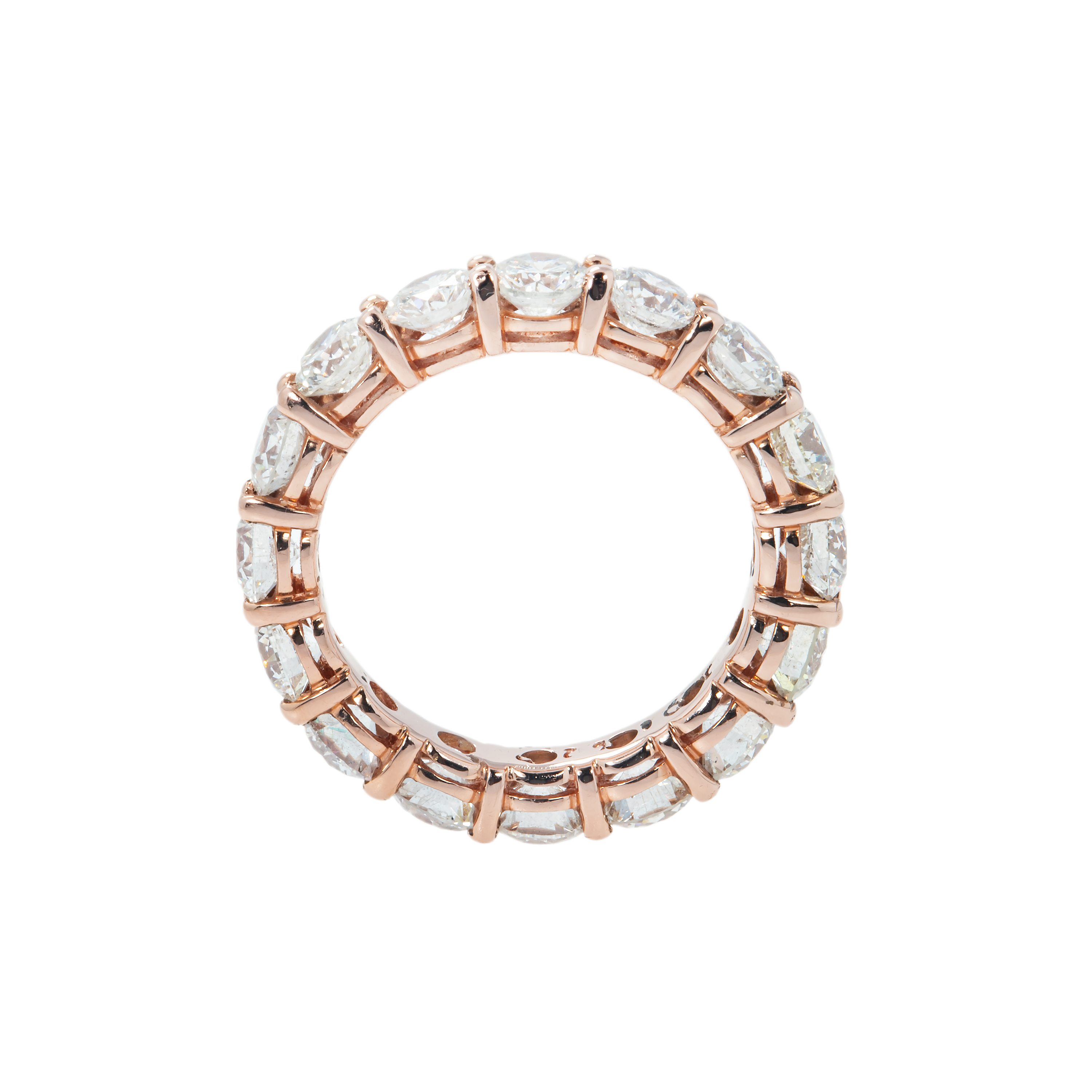 14K Rose Gold Round Diamond Eternity Ring 4.20Ct (Size 5.75-7) Rings