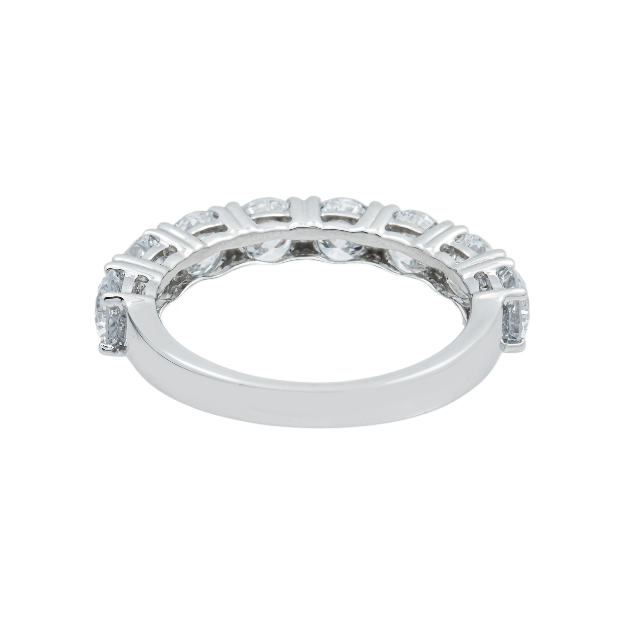 White Gold Round Diamond Half Eternity Ring 2.11ct
