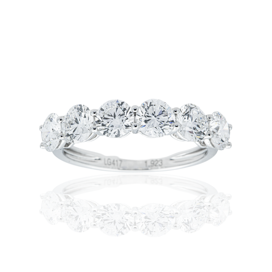 White Gold Round Diamond Half Eternity Ring 1.92ct