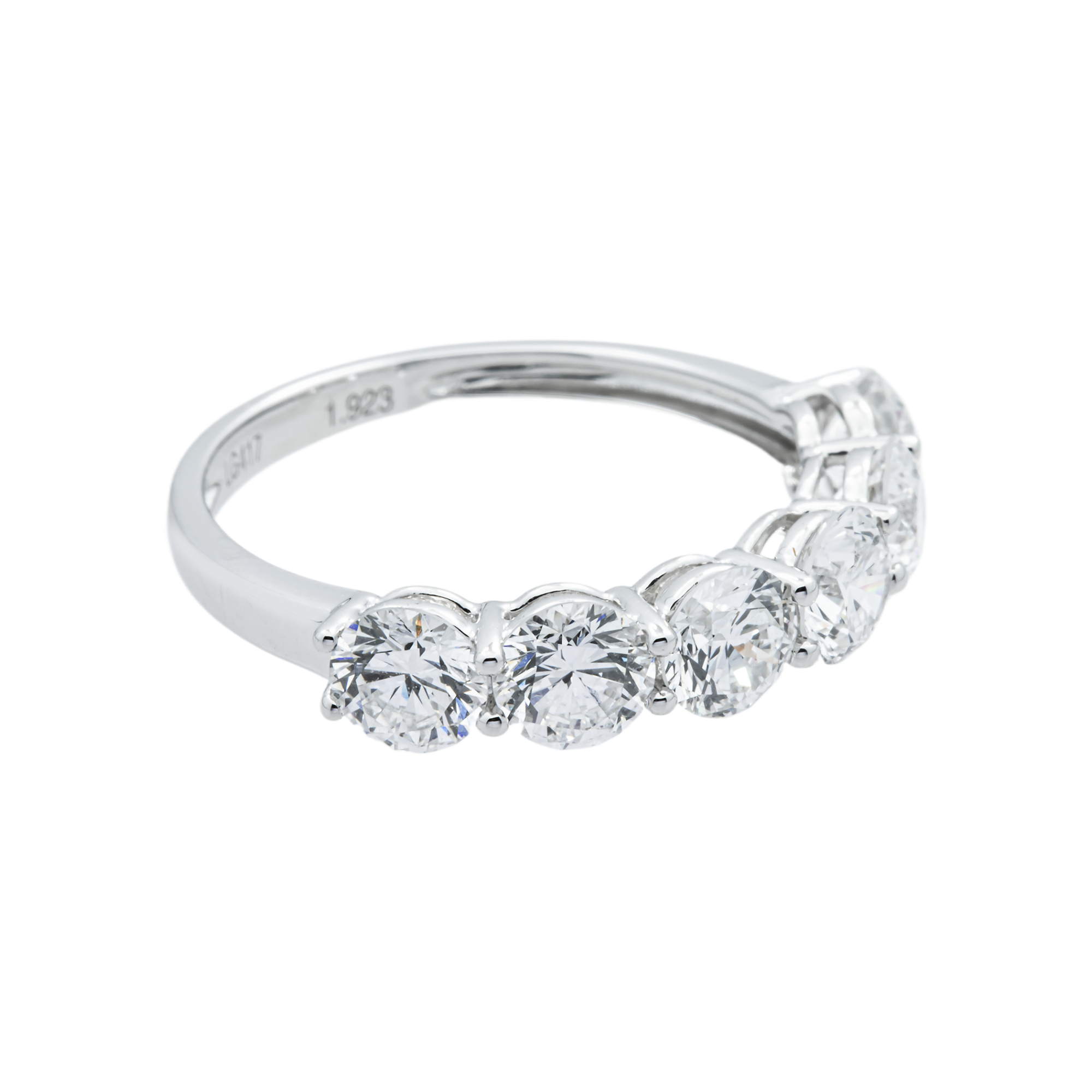 White Gold Round Diamond Half Eternity Ring 1.92ct
