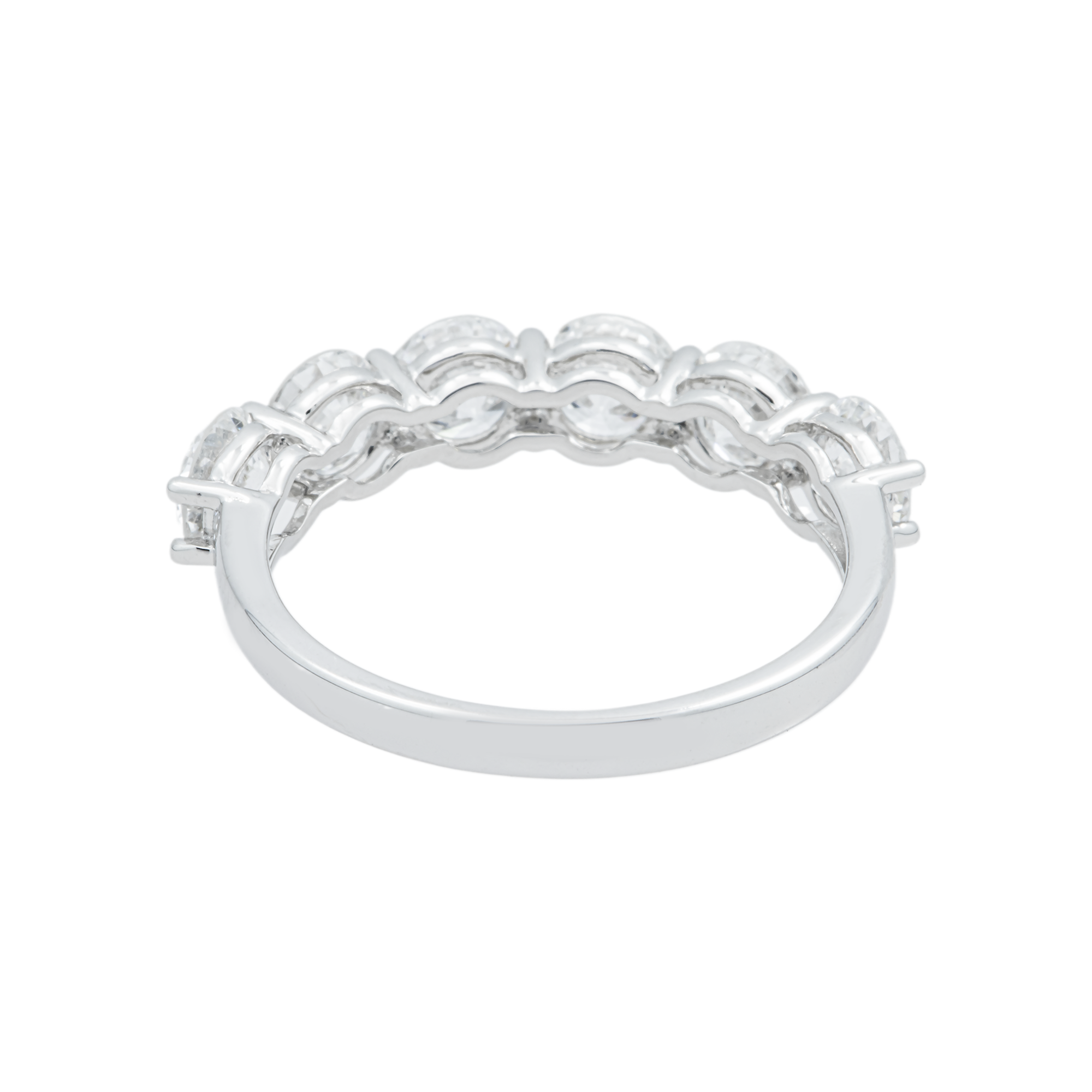 White Gold Round Diamond Half Eternity Ring 1.92ct
