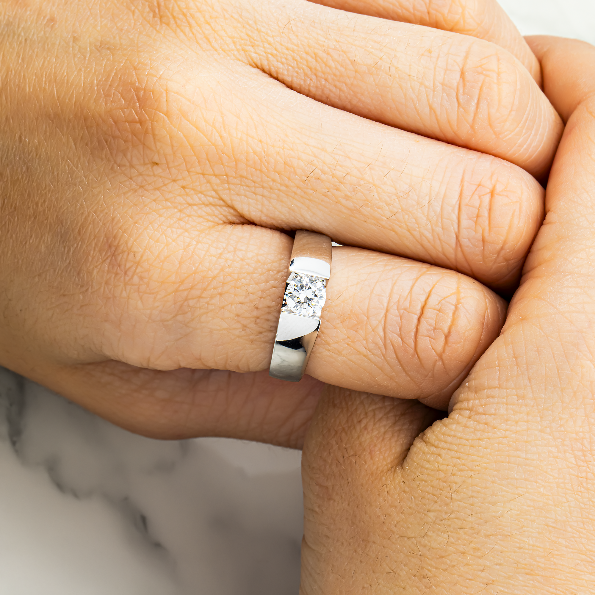 White Gold Solitaire Round Diamond Ring 0.70ct