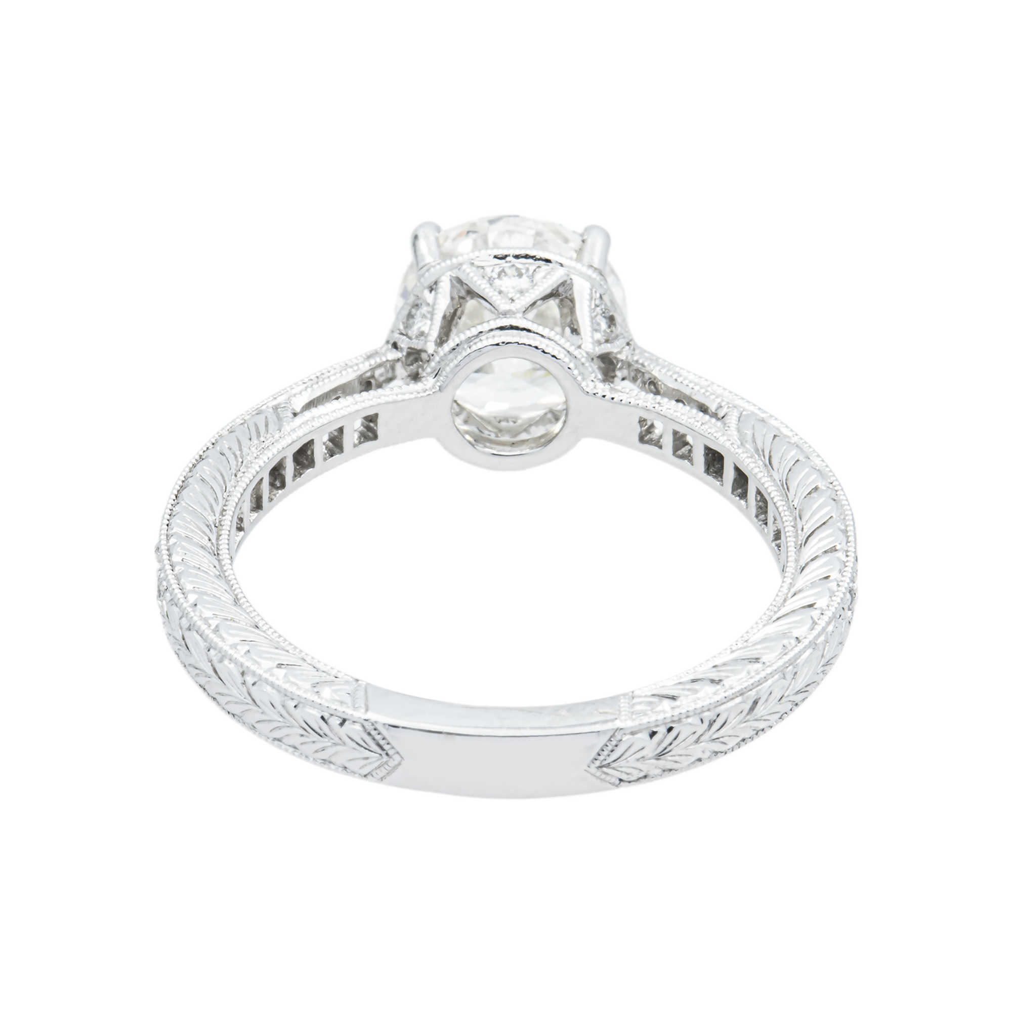 18K White Gold 1.59ct Round Diamond Engagement Ring 2.01ctw