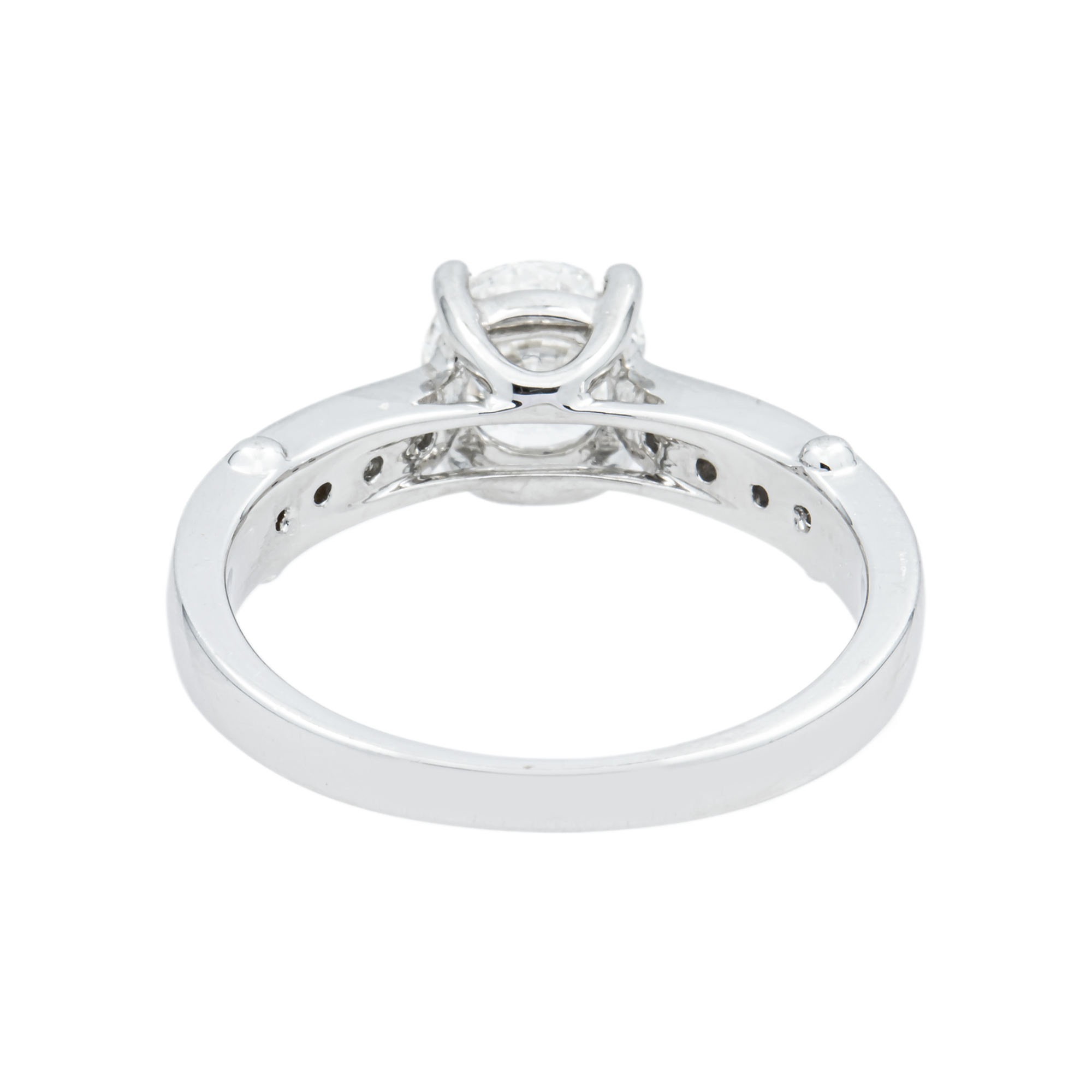 14K White Gold 1.09ct Round Diamond Engagement Ring 1.34ctw