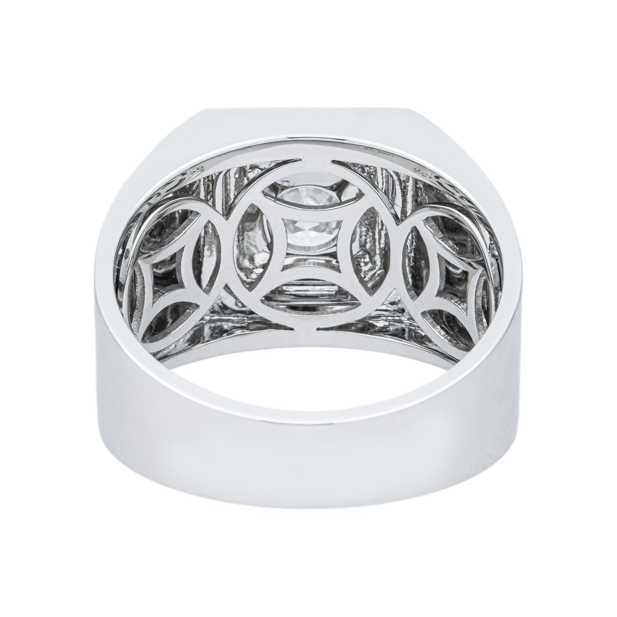 IGI 18K White Gold Round Diamond Ring 2.57ct