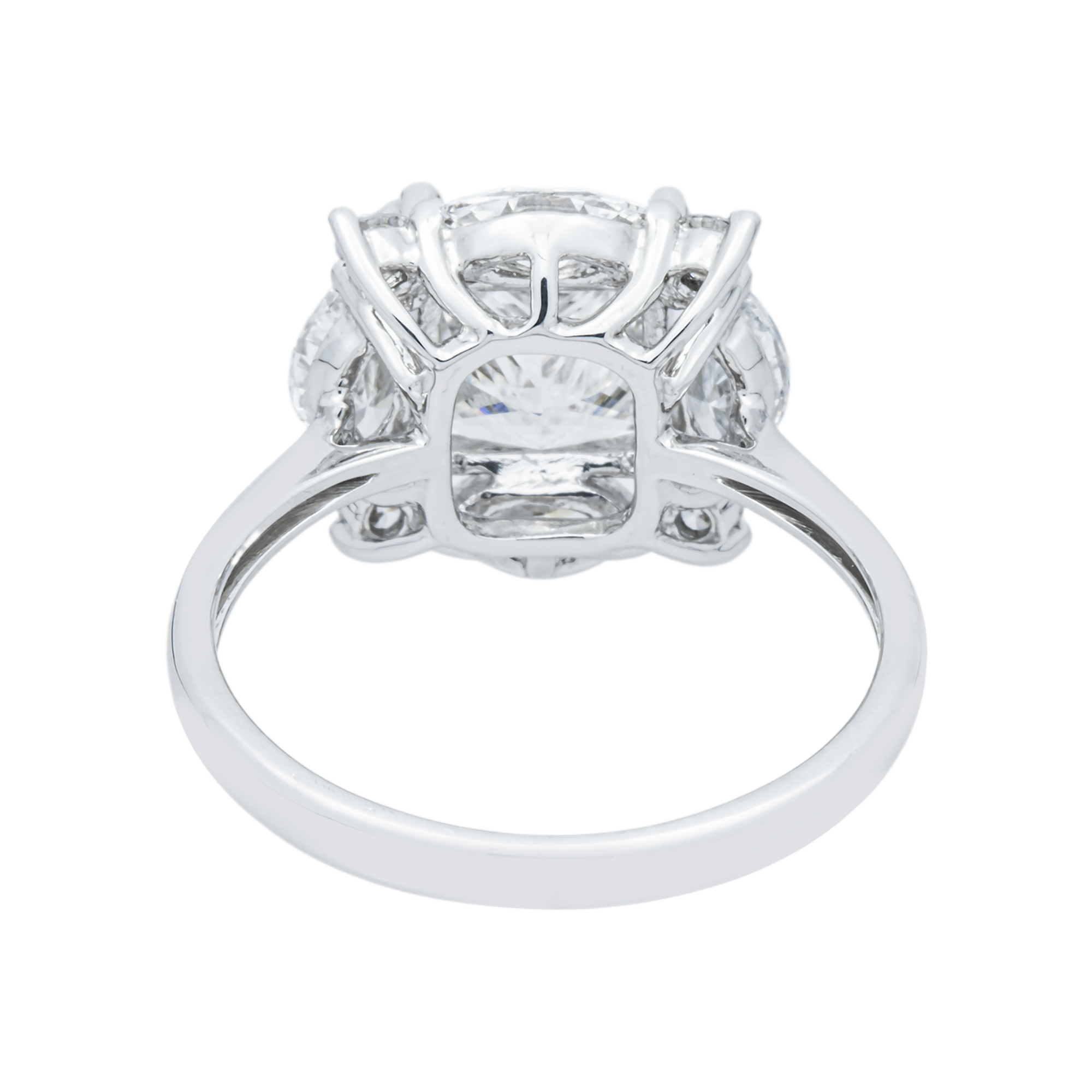 White Gold Princess Diamond Engagement Ring 3.10ctw